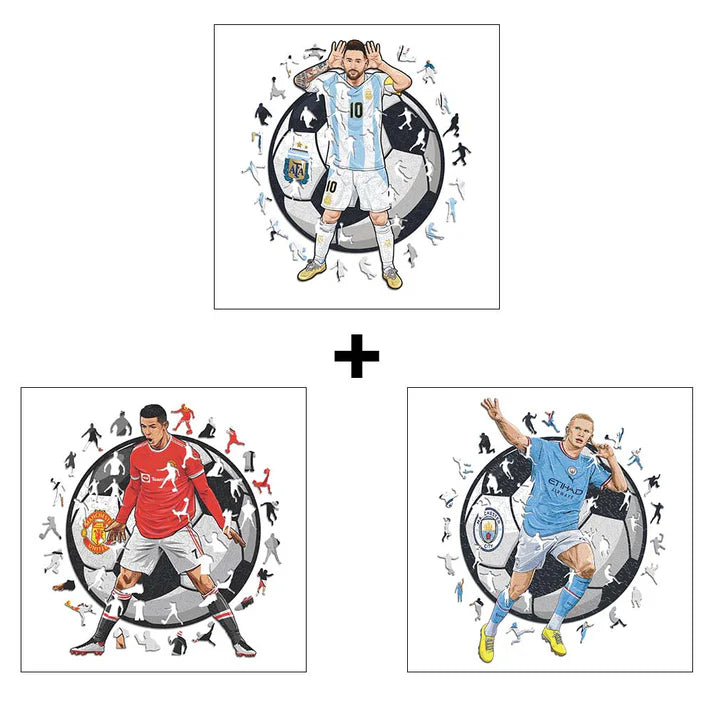 3 Puzzles joueurs de football au choix