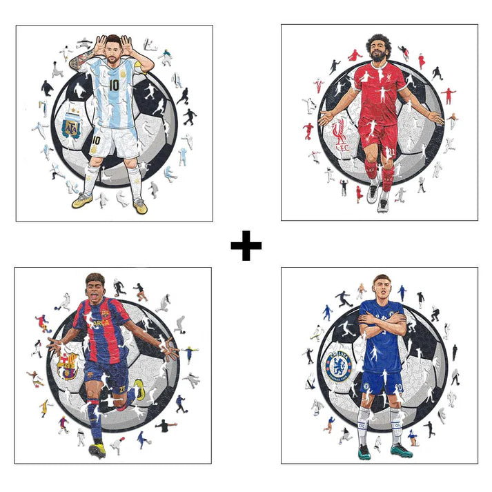4 Puzzles joueurs de football au choix
