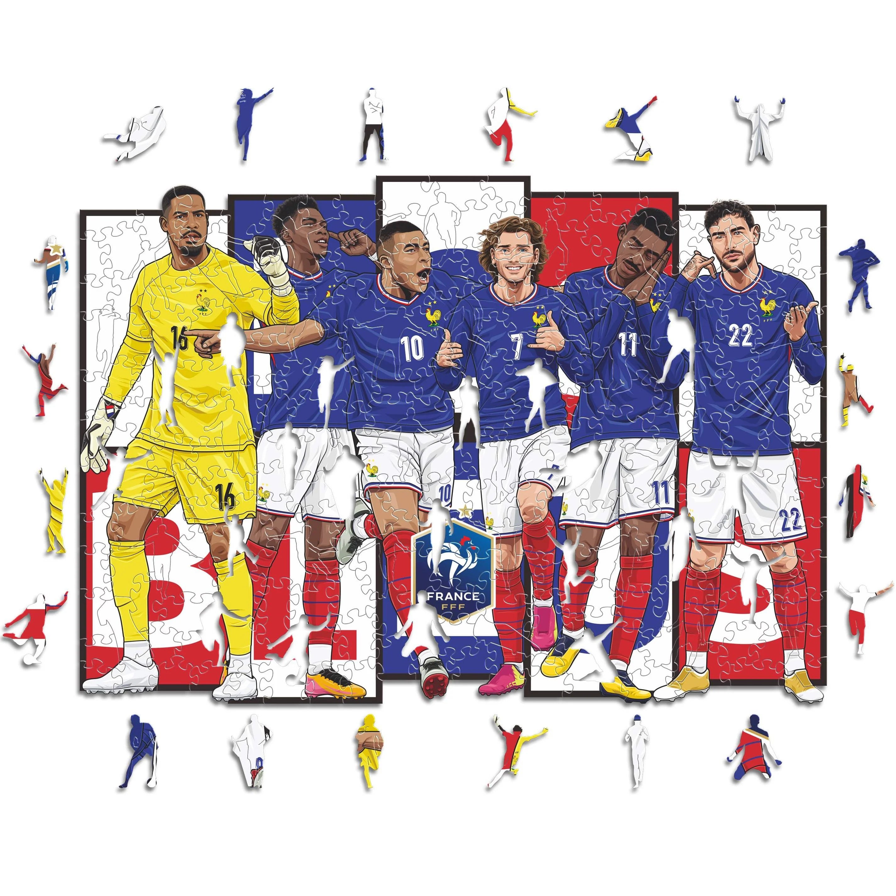 6 Joueurs France - Wooden Puzzle