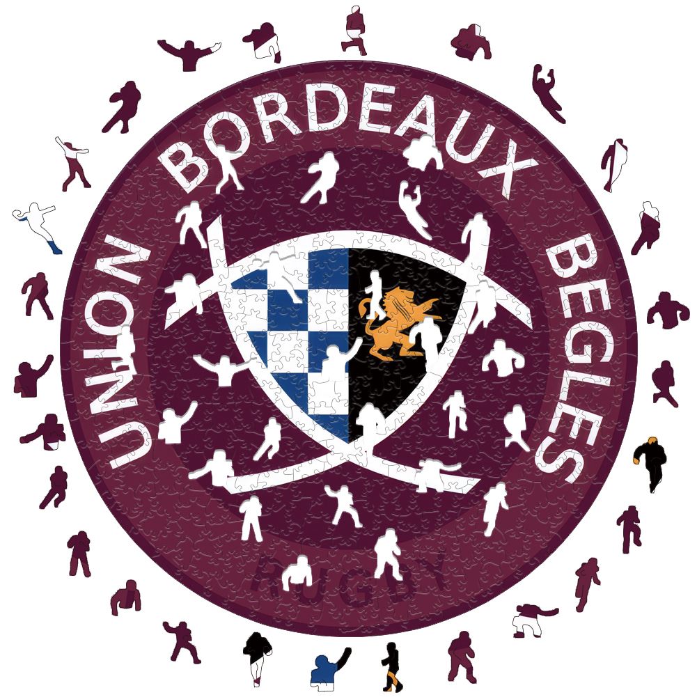 Bordeaux-Bègles Logo - Wooden Puzzle