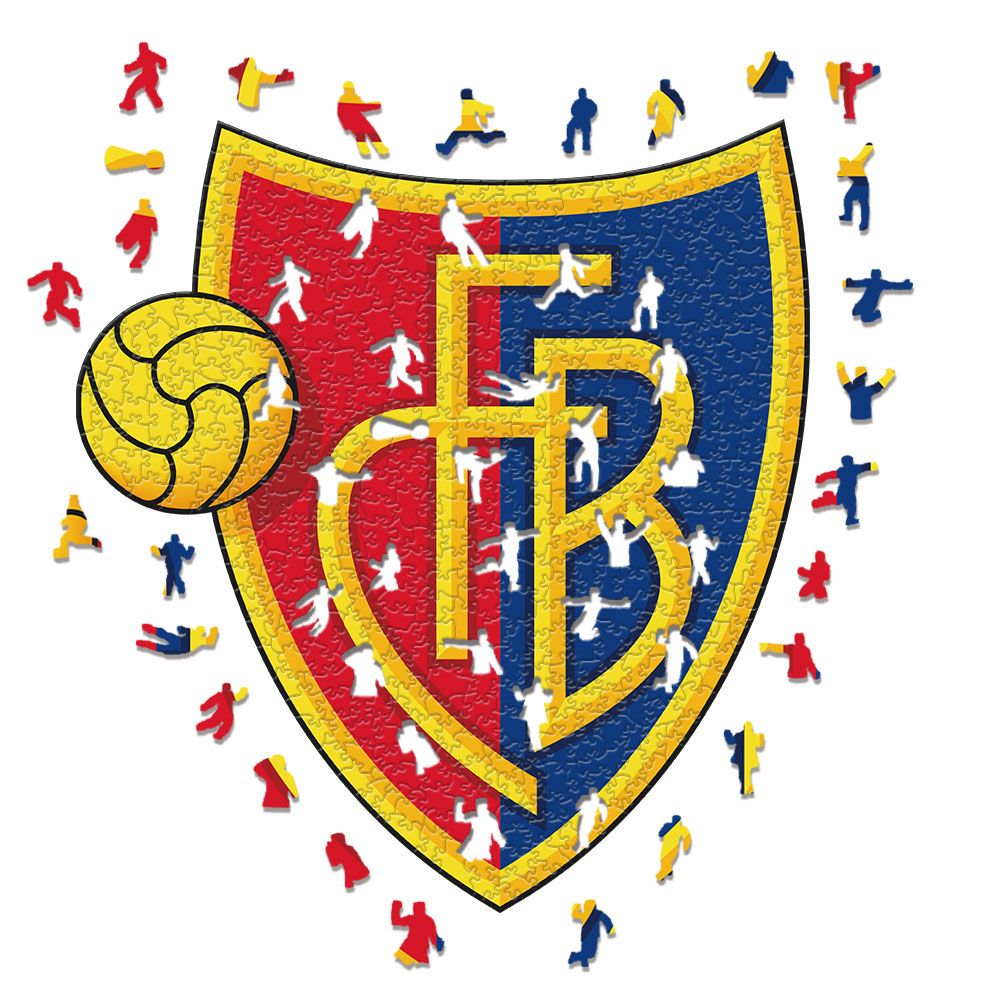 Logo FC Basilea - Puzzle in Legno