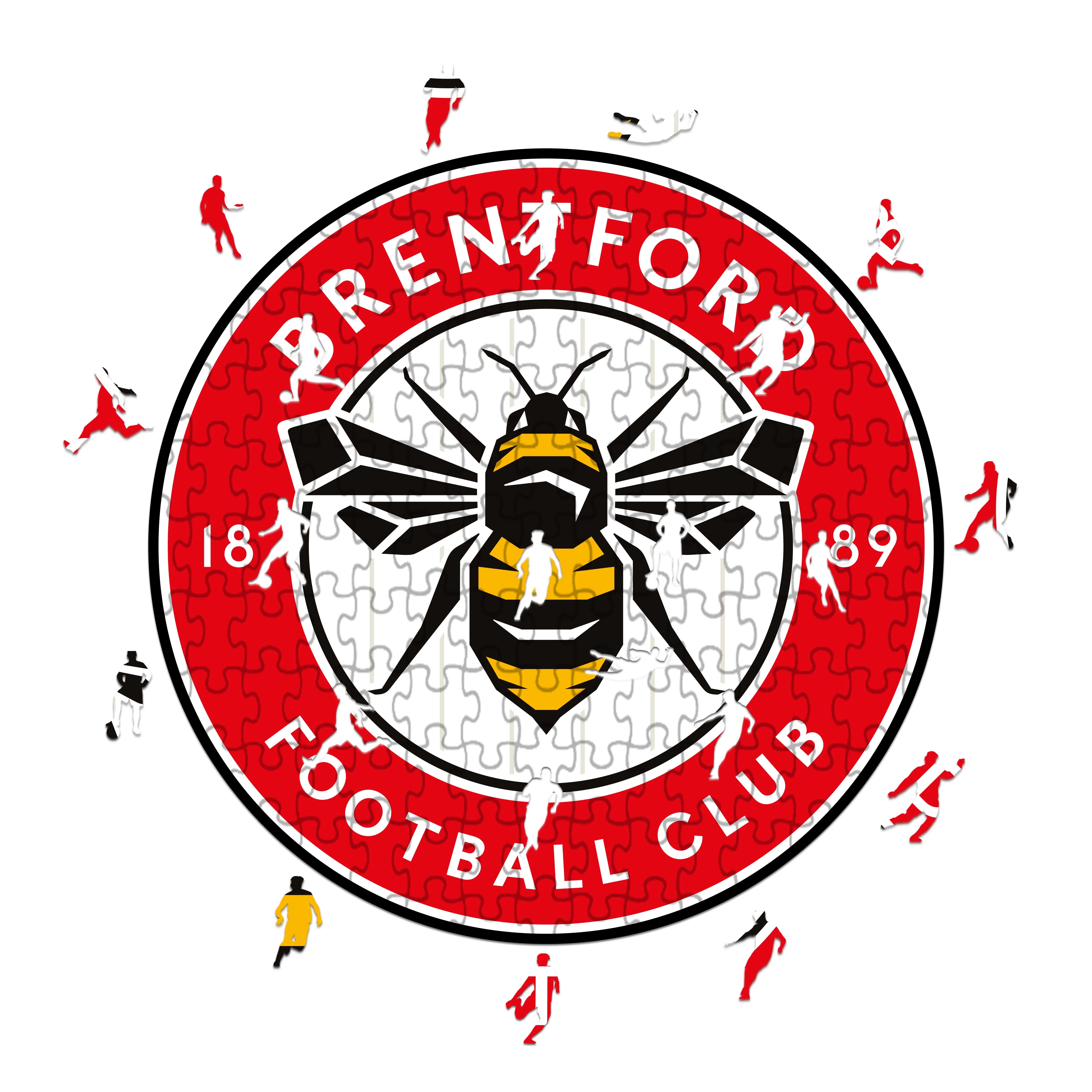 Brentford Logo - Wooden Puzzle