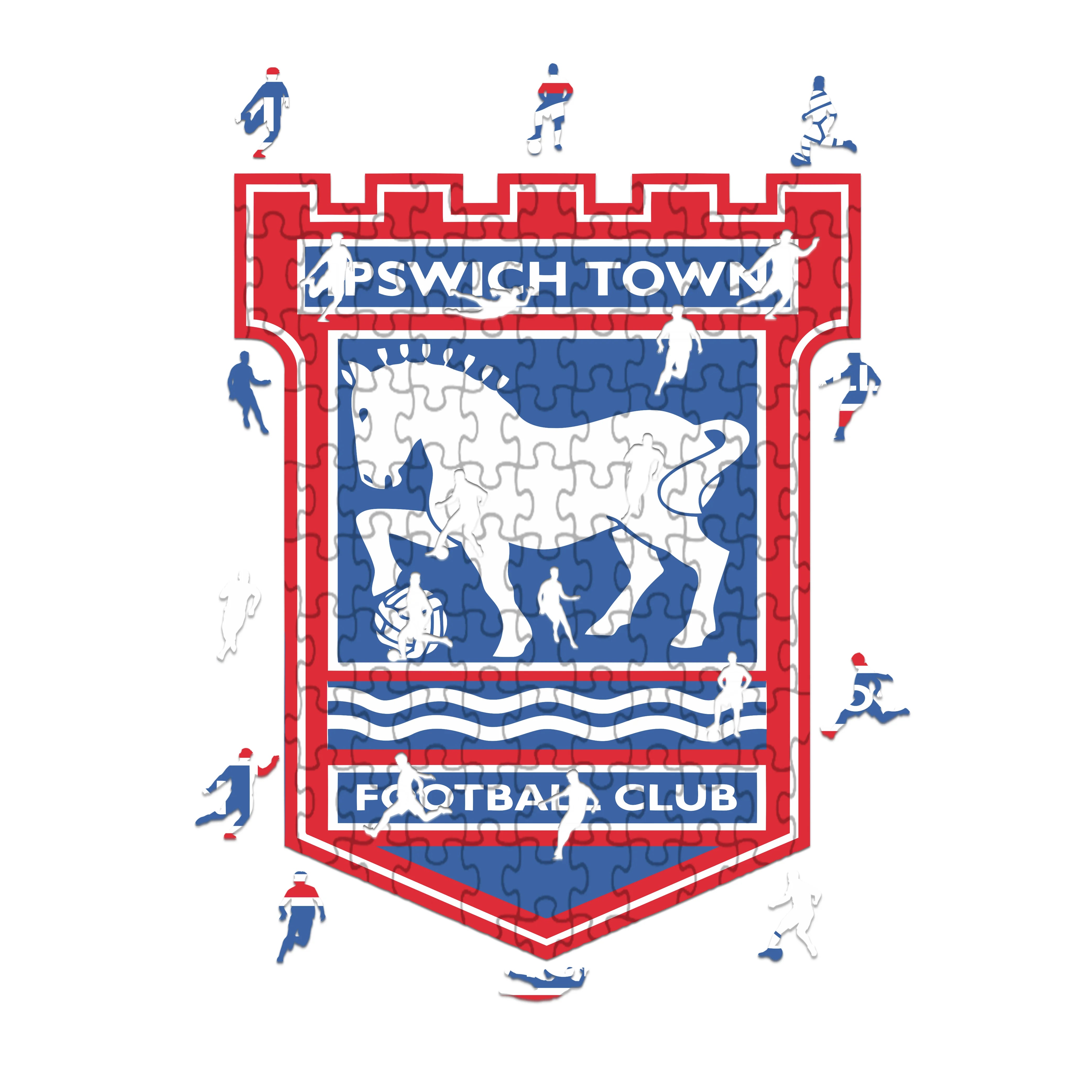 Ipswich Town Logo - Wooden Puzzle