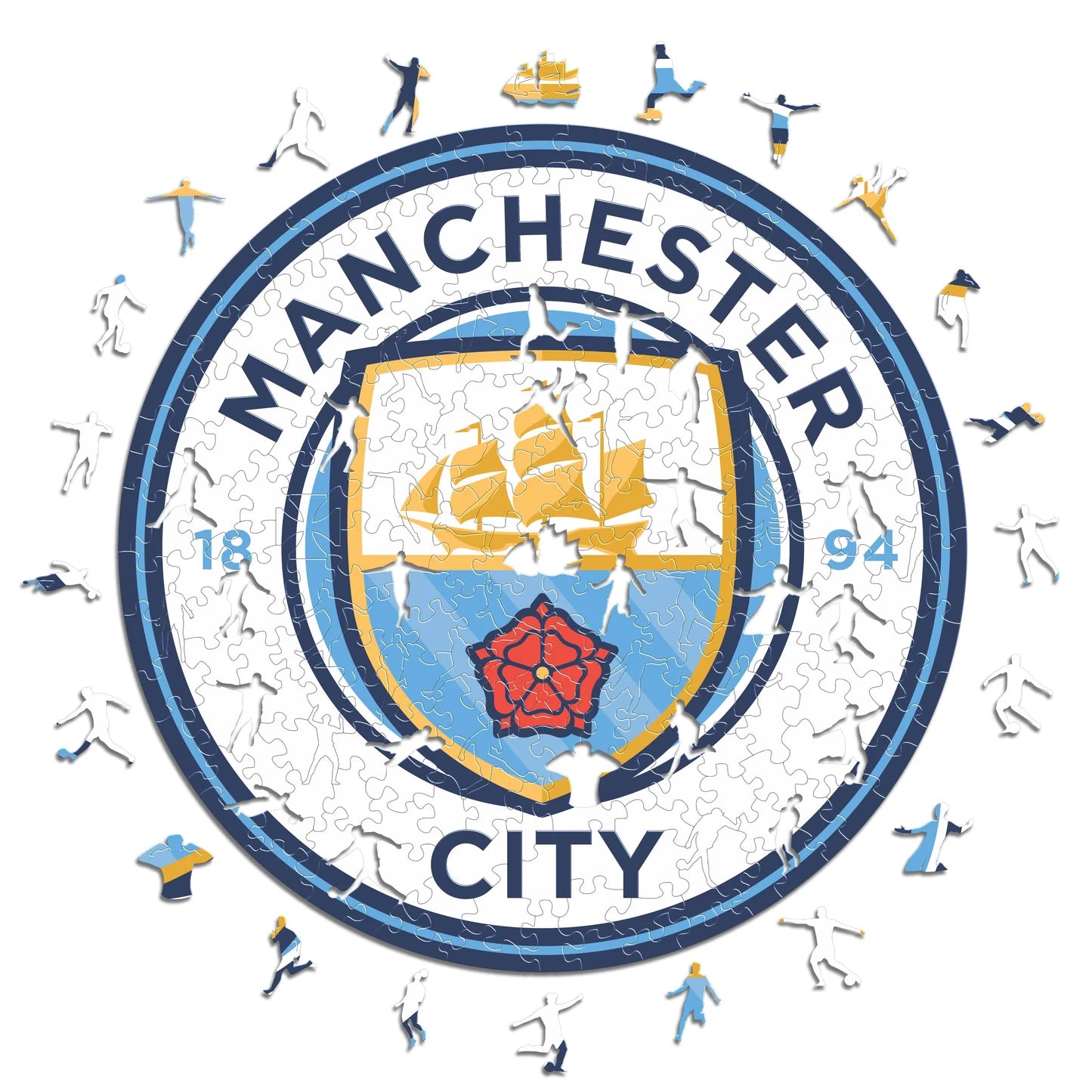 Manchester City Logo - Wooden Puzzle