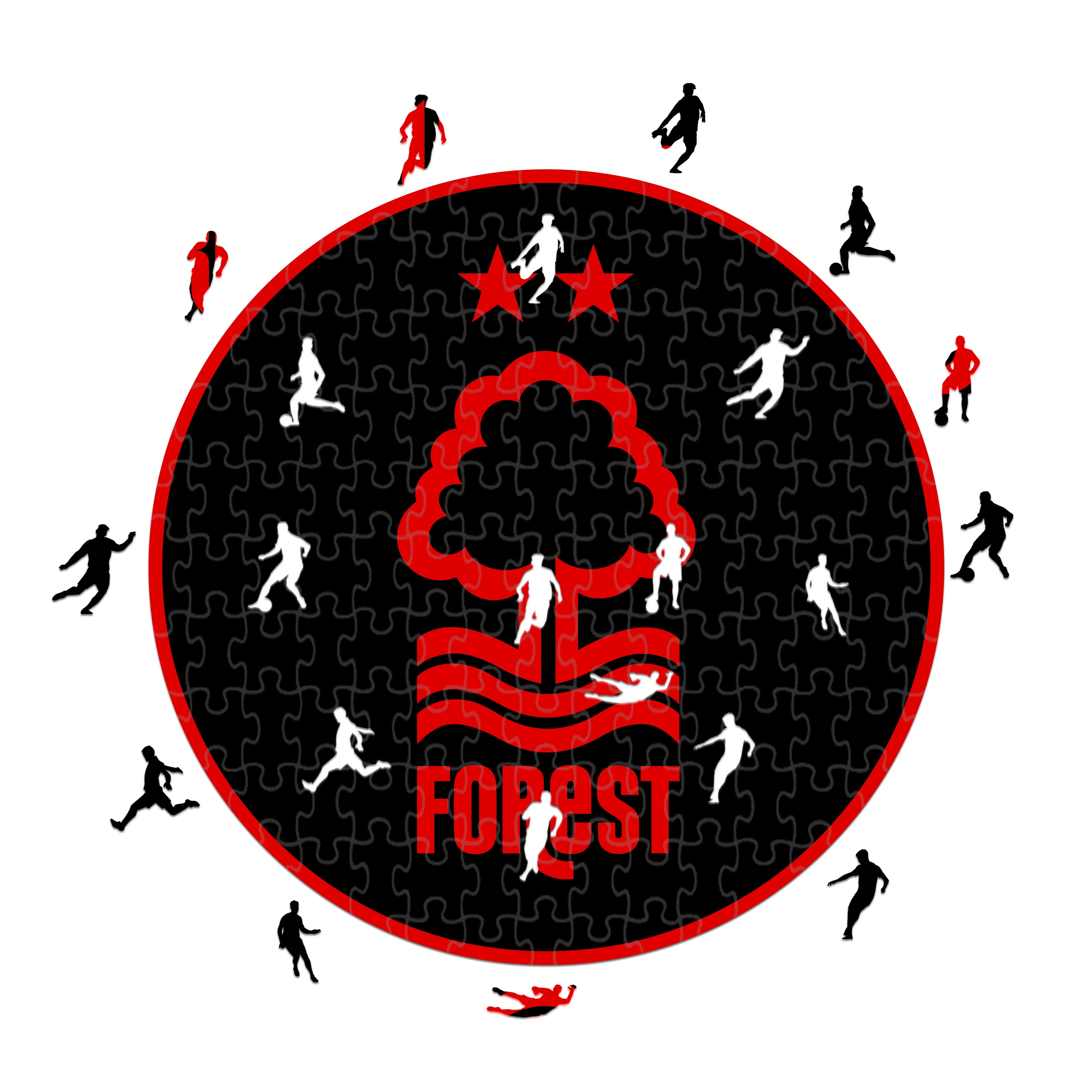 Nottingham Forest Logo - Wooden Puzzle