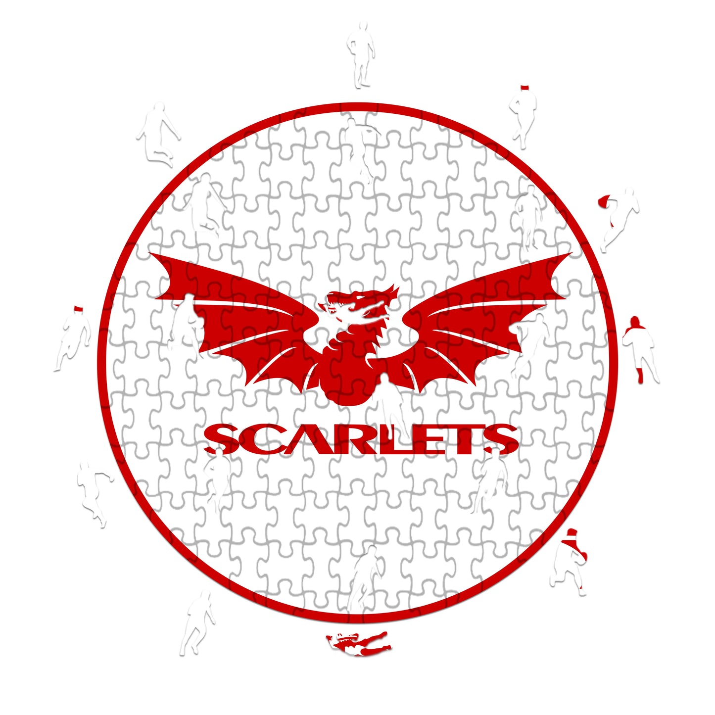 Logo Scarlets - Puzzle in Legno