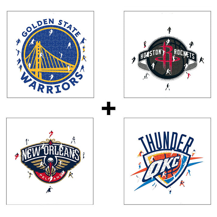 4 Puzzles équipes de basketball au choix