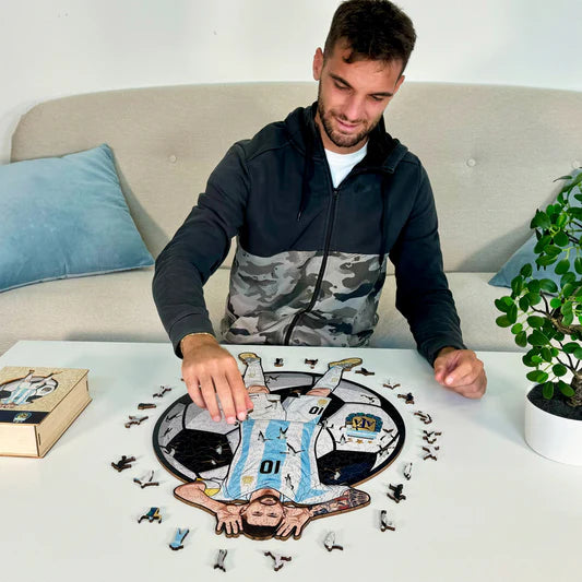 Lionel Messi - Puzzle di legno