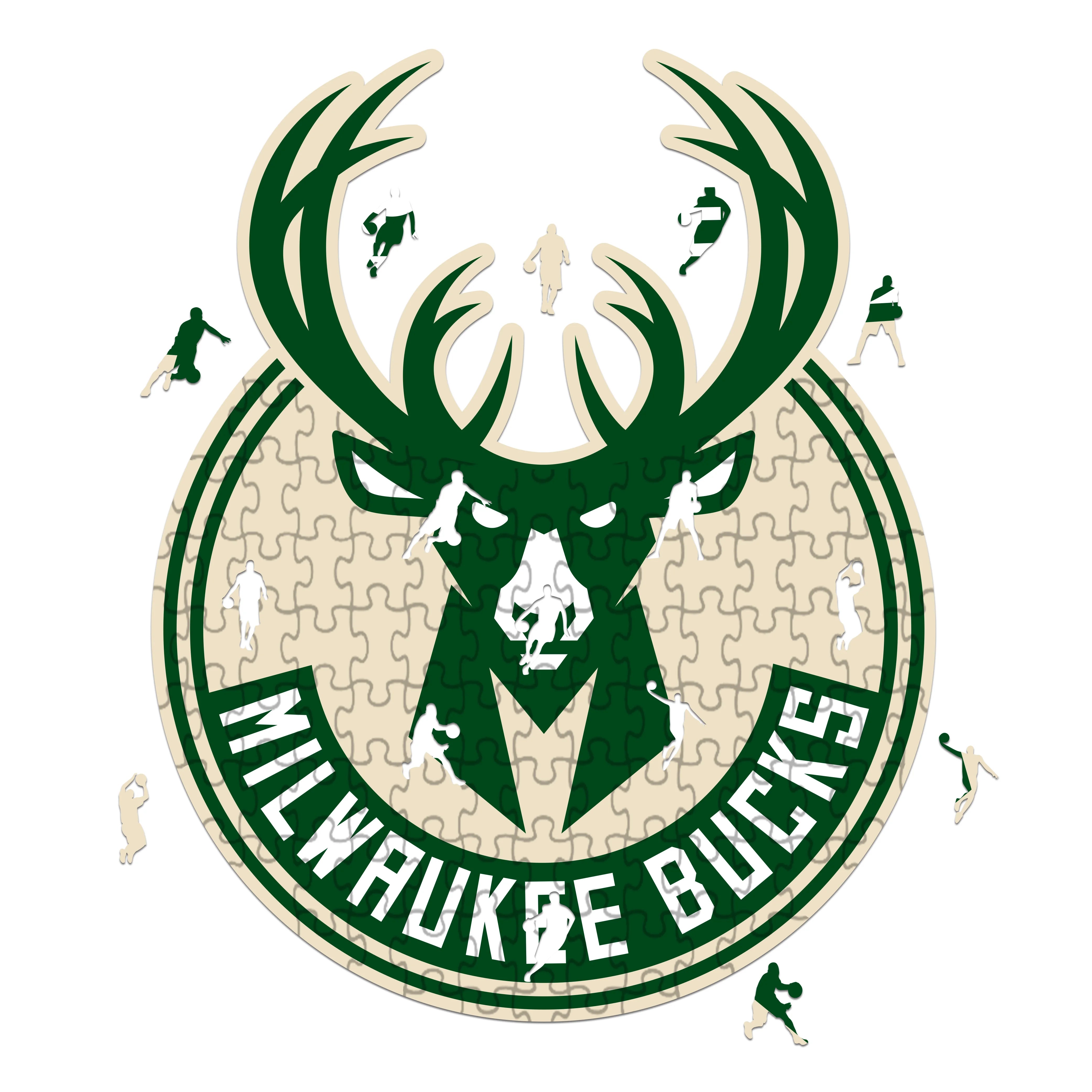 Milwaukee Bucks Logo - Wooden Puzzle