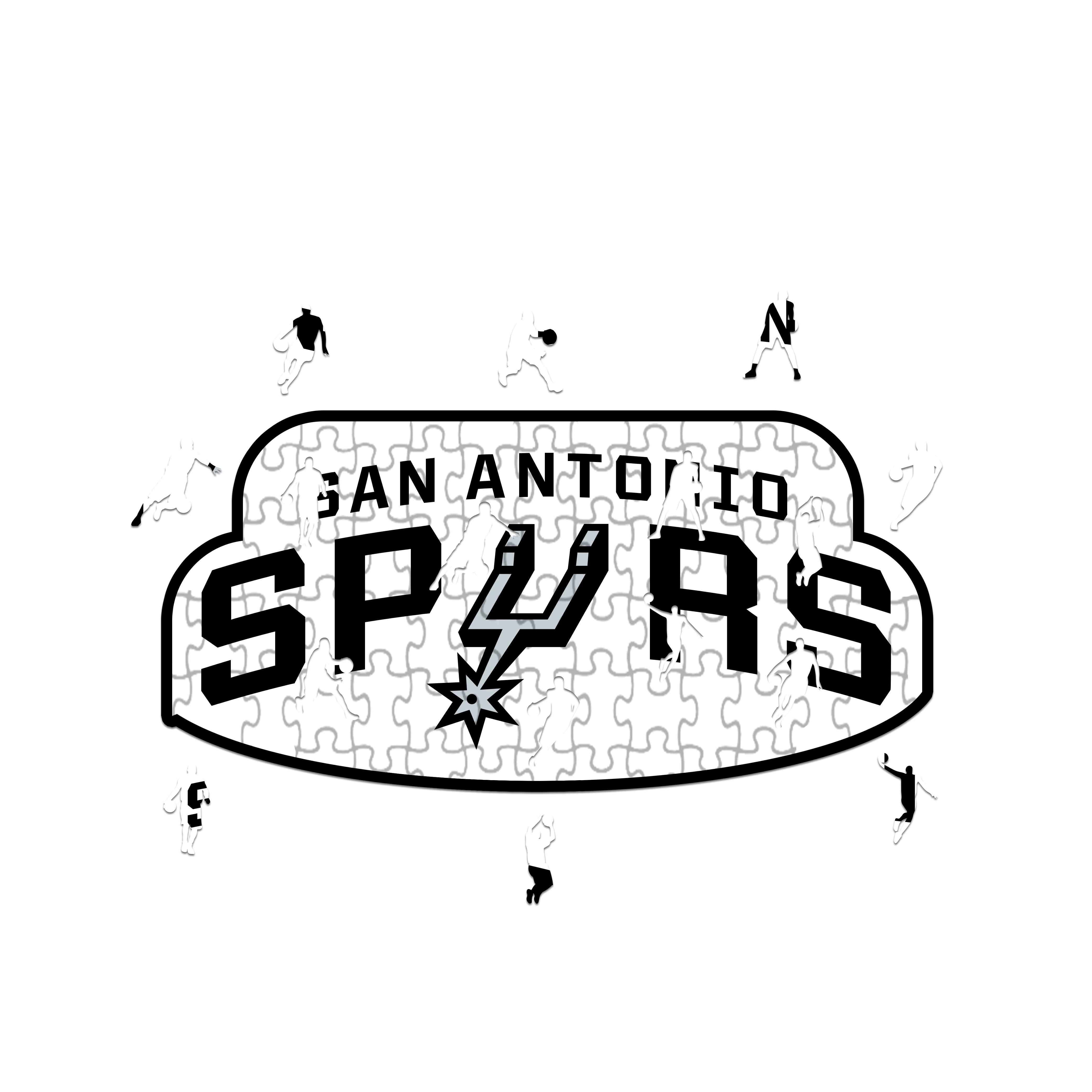 San Antonio Spurs Logo - Wooden Puzzle