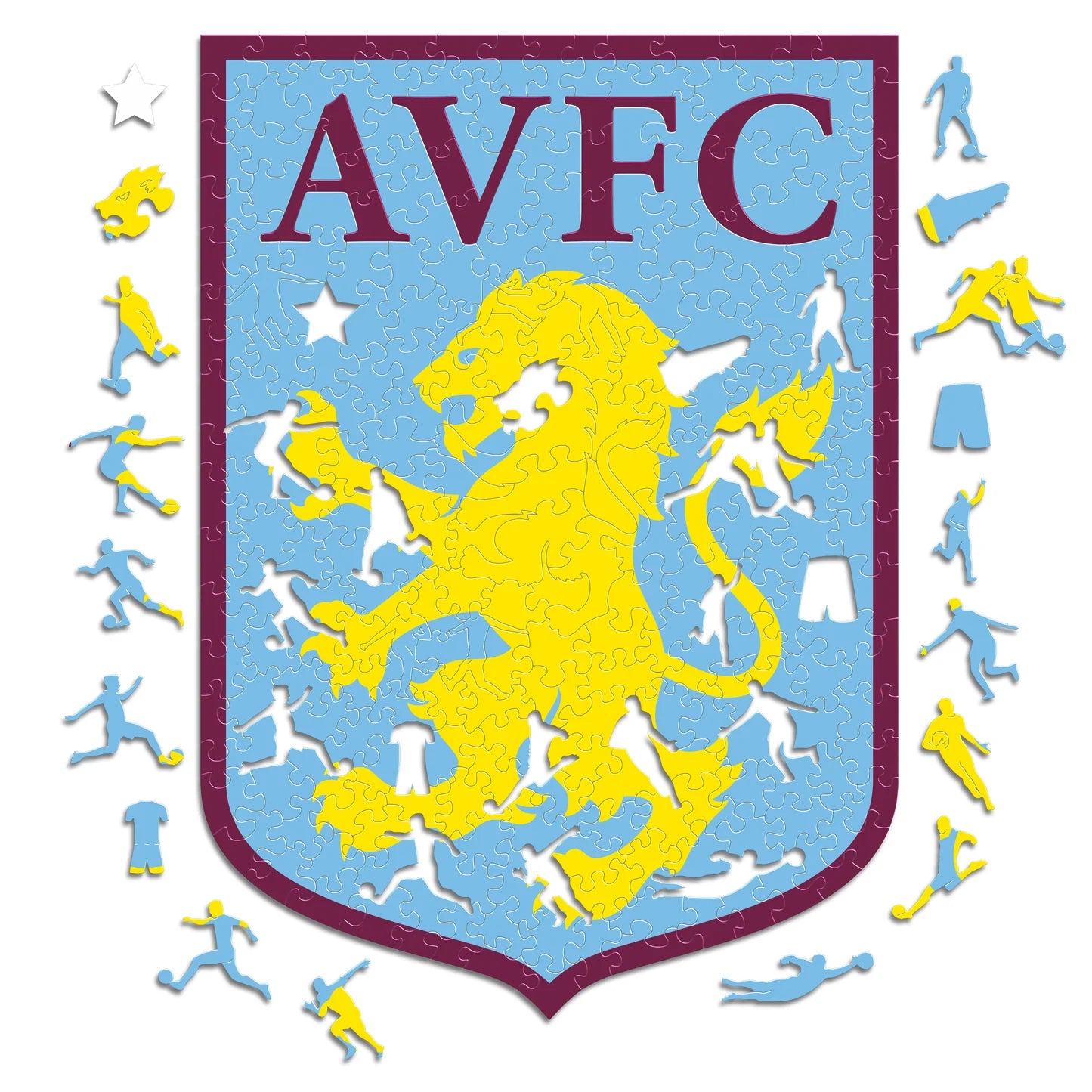 Aston Villa Logo - Wooden Puzzle