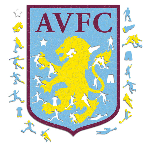 Aston Villa Logo - Holzpuzzle