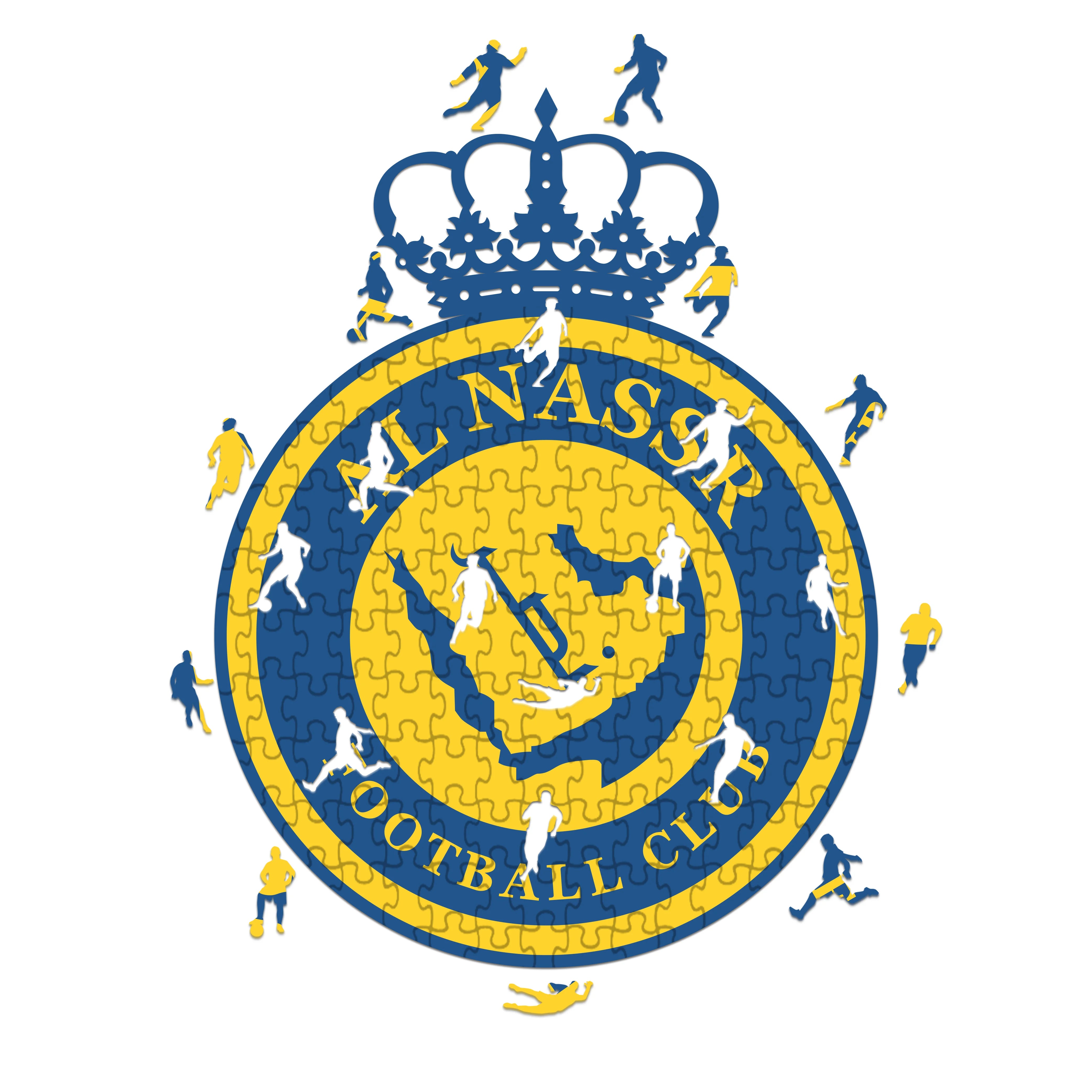 Al-Nassr FC Logo - Wooden Puzzle