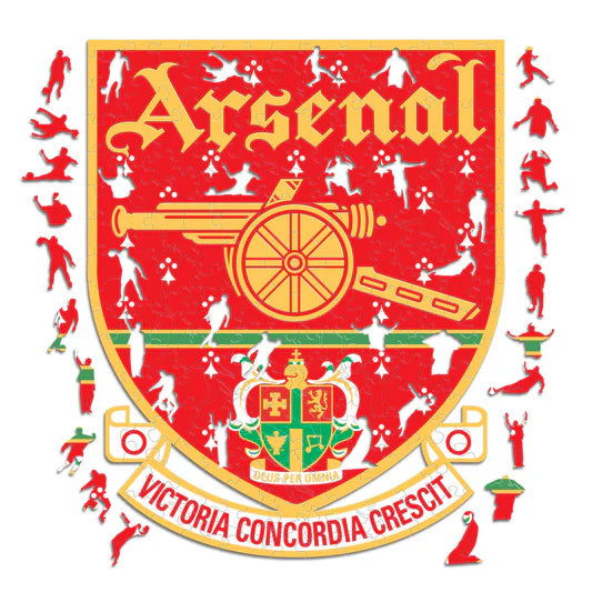 Arsenal FC Retro Logo - Wooden Puzzle