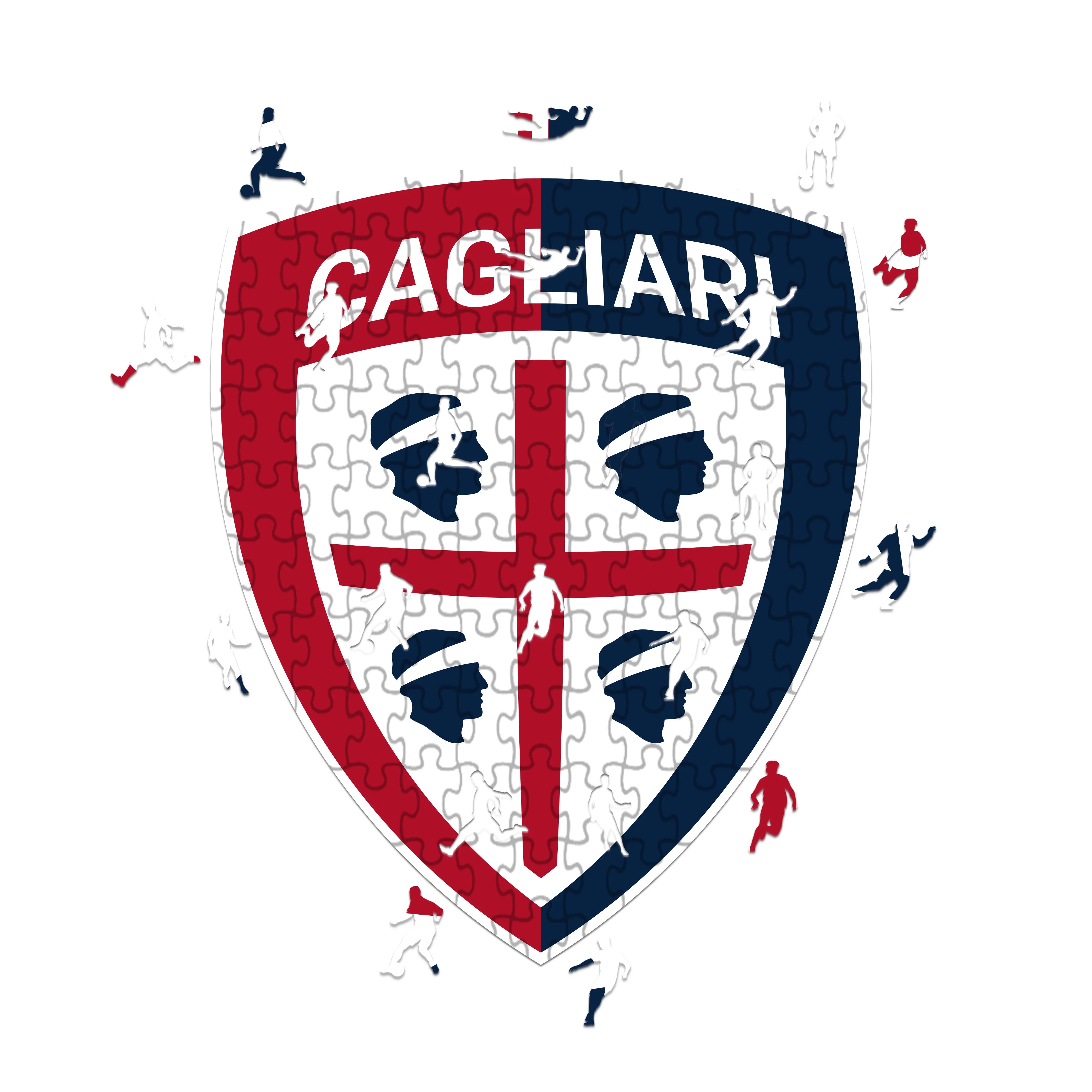 Cagliari Logo - Wooden Puzzle