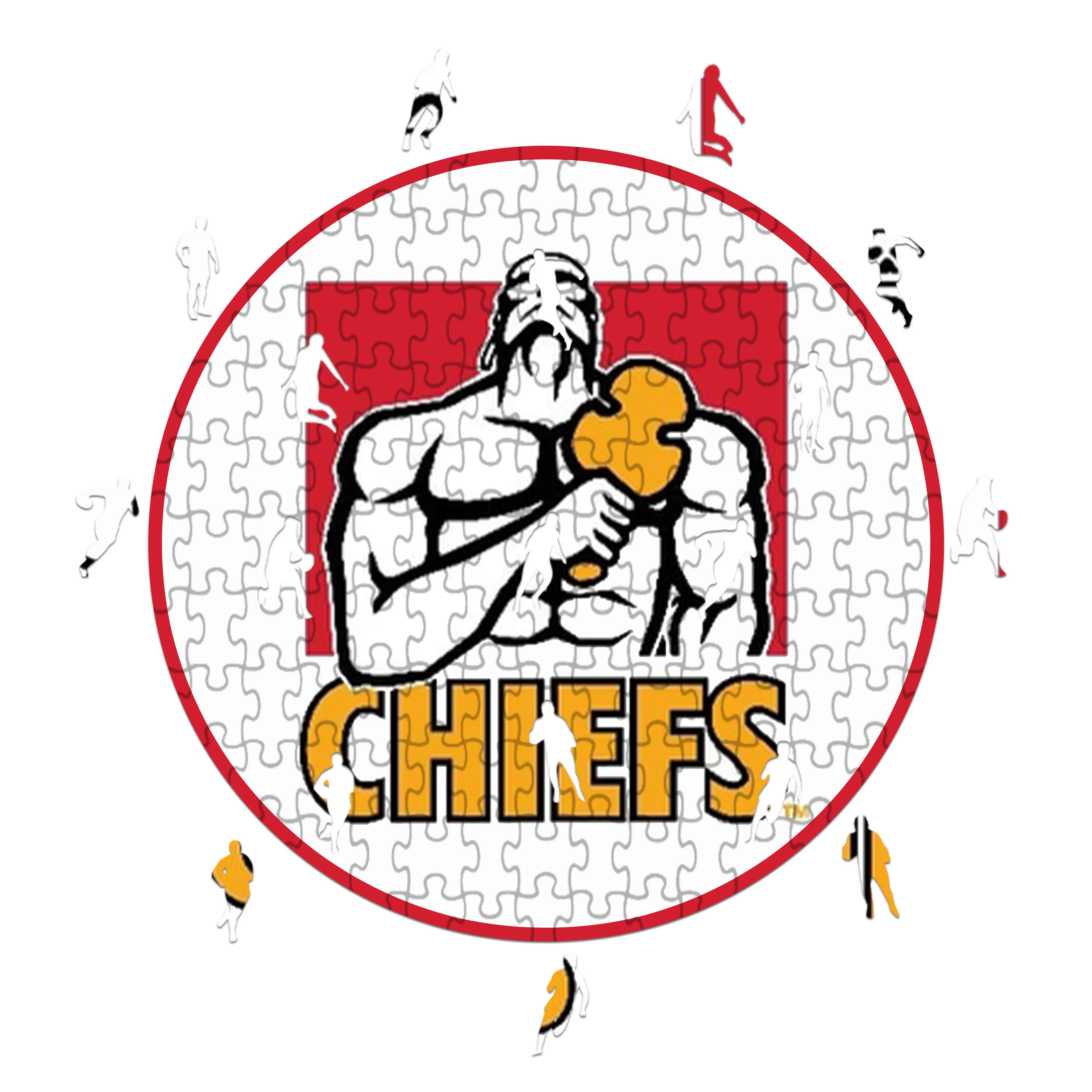 Logotipo de los Chiefs: rompecabezas de madera