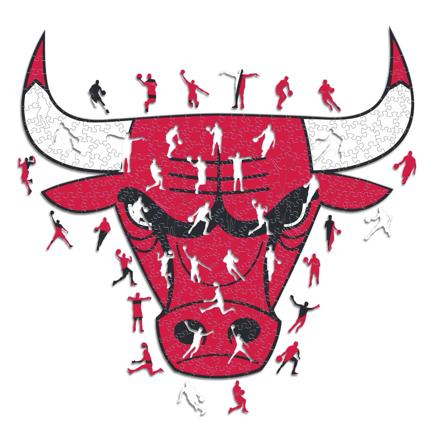 Logo de Chicago Bulls - Rompecabezas de Madera