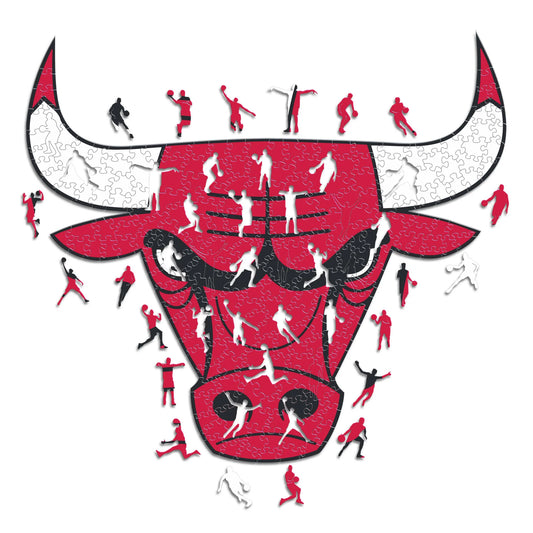 Logo Chicago Bulls - Puzzle in Legno