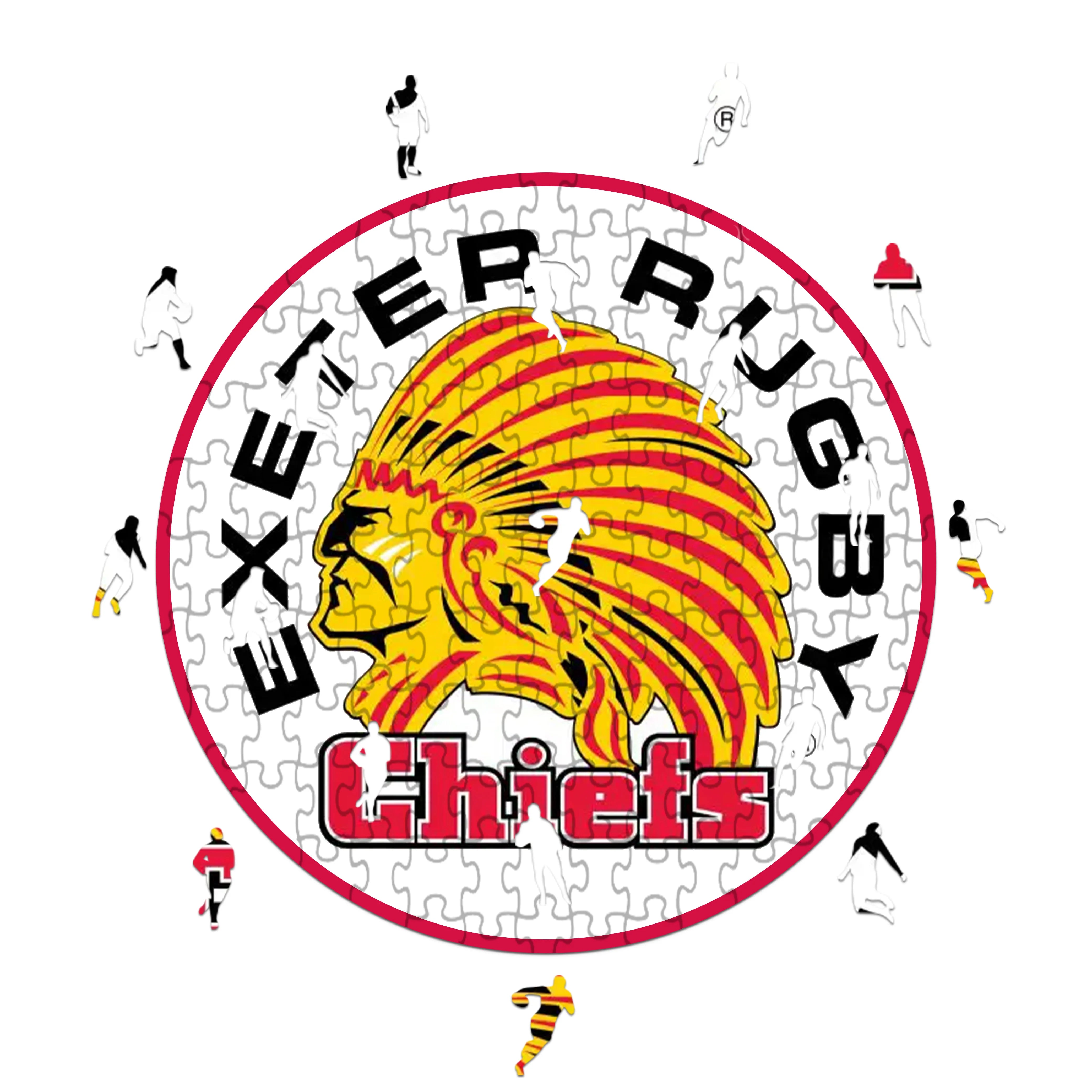 Logotipo de los Exeter Chiefs - Rompecabezas de madera