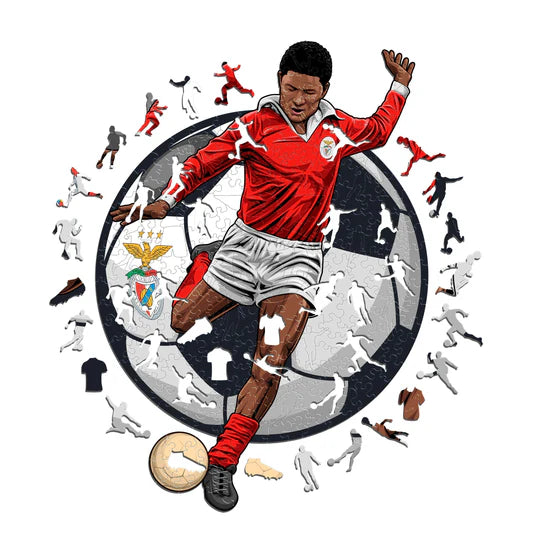Eusébio - Rompecabezas de Madera