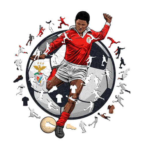 Eusébio - Rompecabezas de Madera