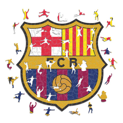 Logo FC Barcelona - Puzzle in Legno