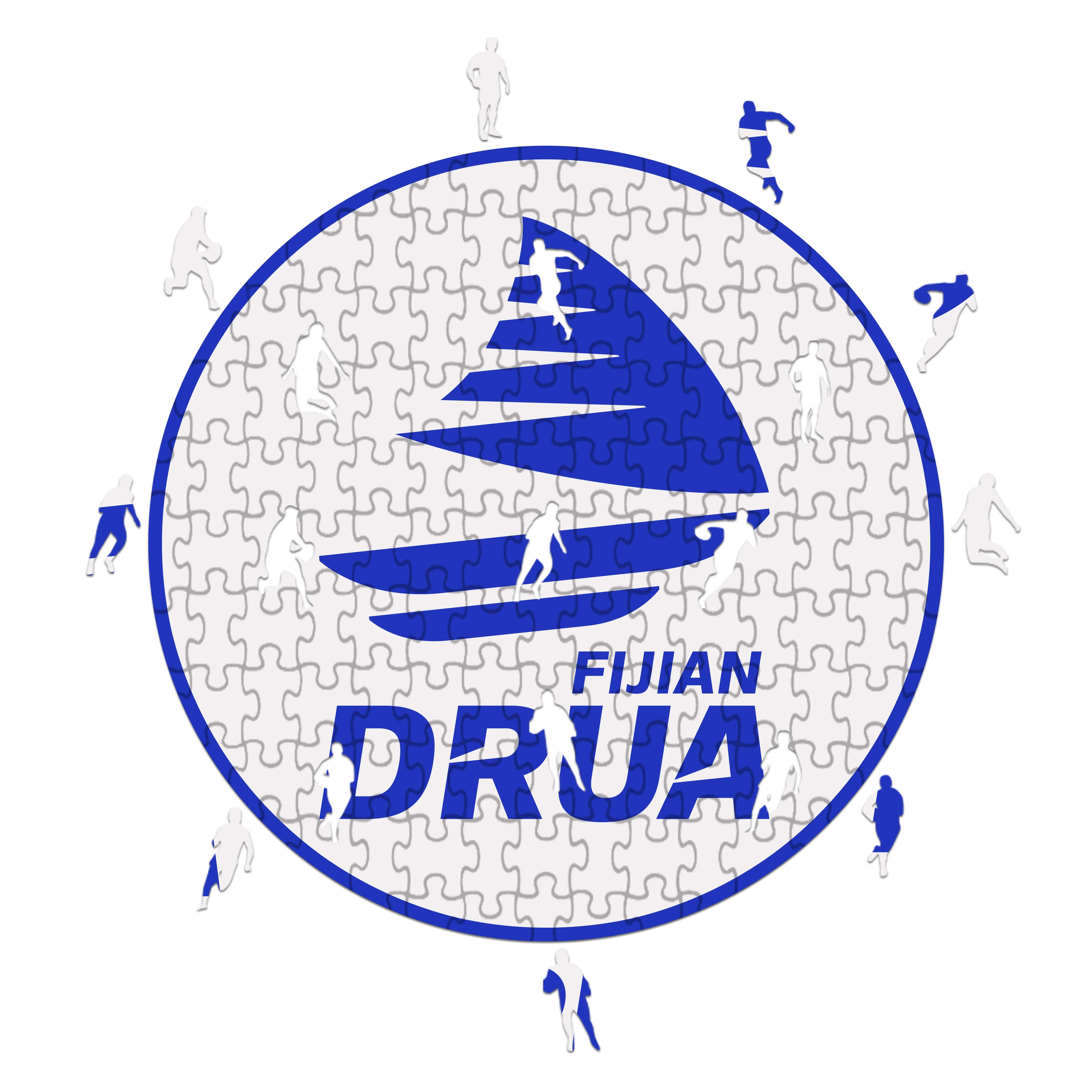 Logotipo de Fiji Drua - Rompecabezas de madera