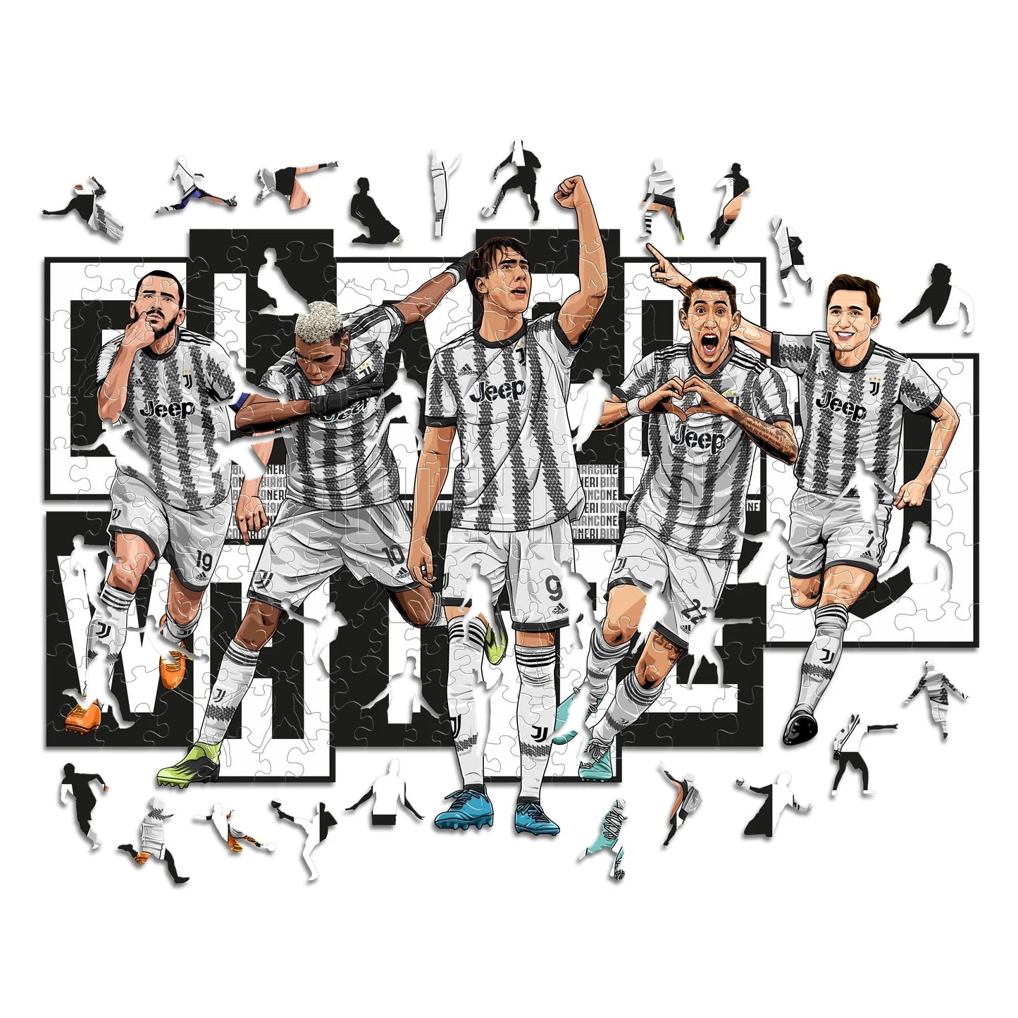 5 Joueurs Juventus - Wooden Puzzle