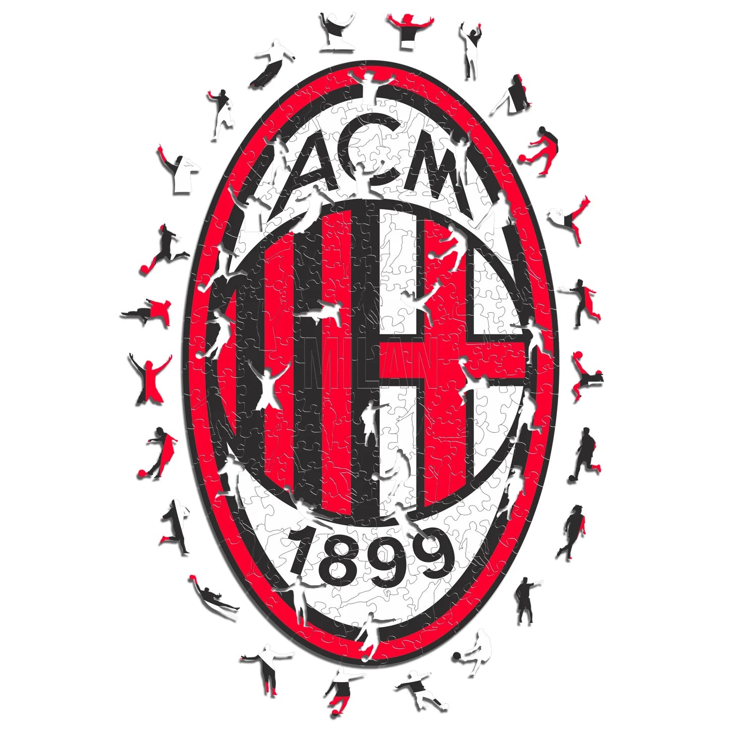 AC Milan Logo - Wooden Puzzle