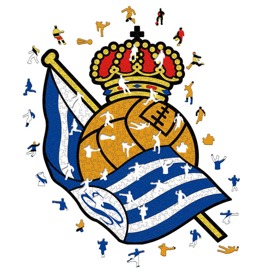 Logo Real Sociedad - Puzzle in Legno
