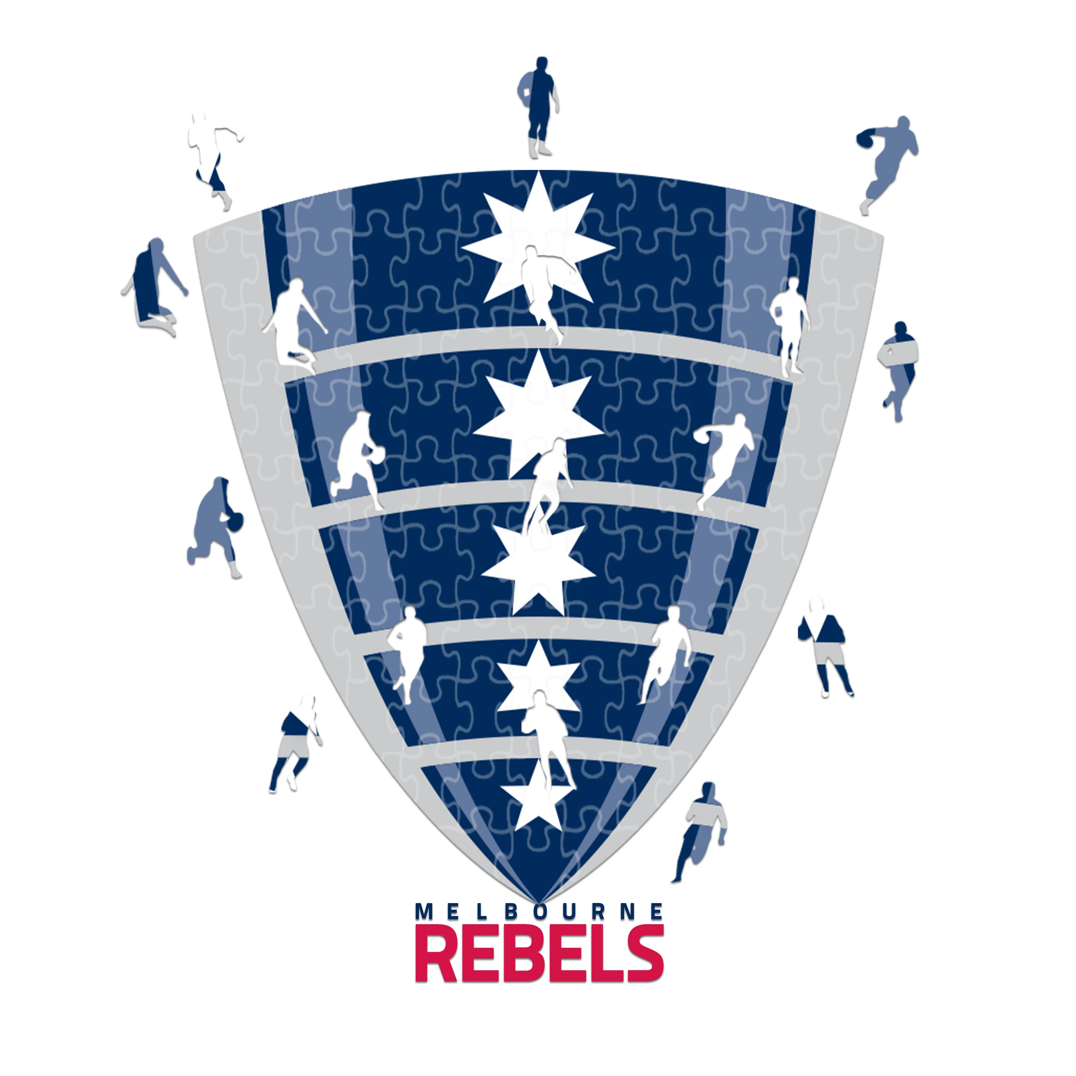 Logotipo de Rebels - Rompecabezas de madera