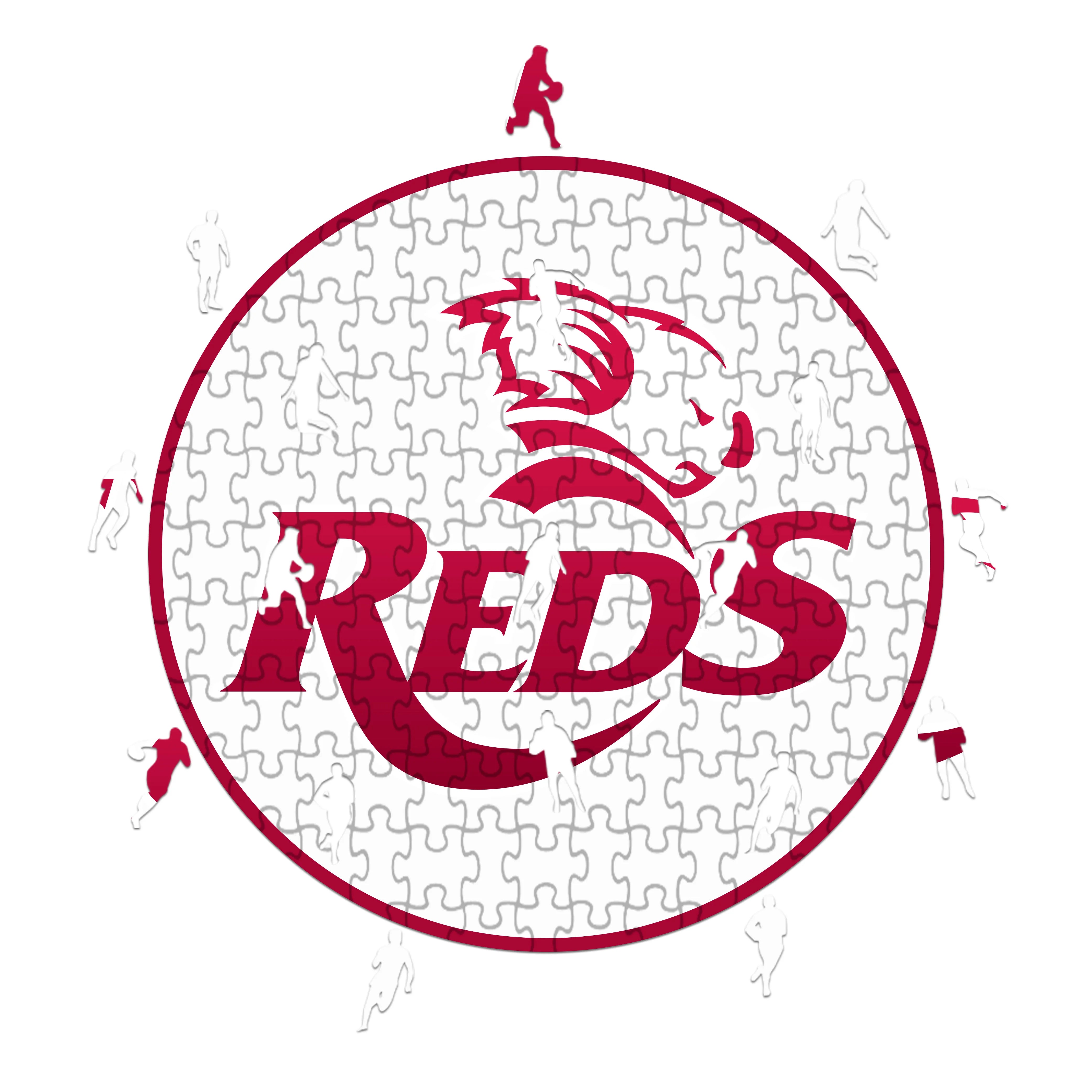 Logotipo de los Rojos - Rompecabezas de madera