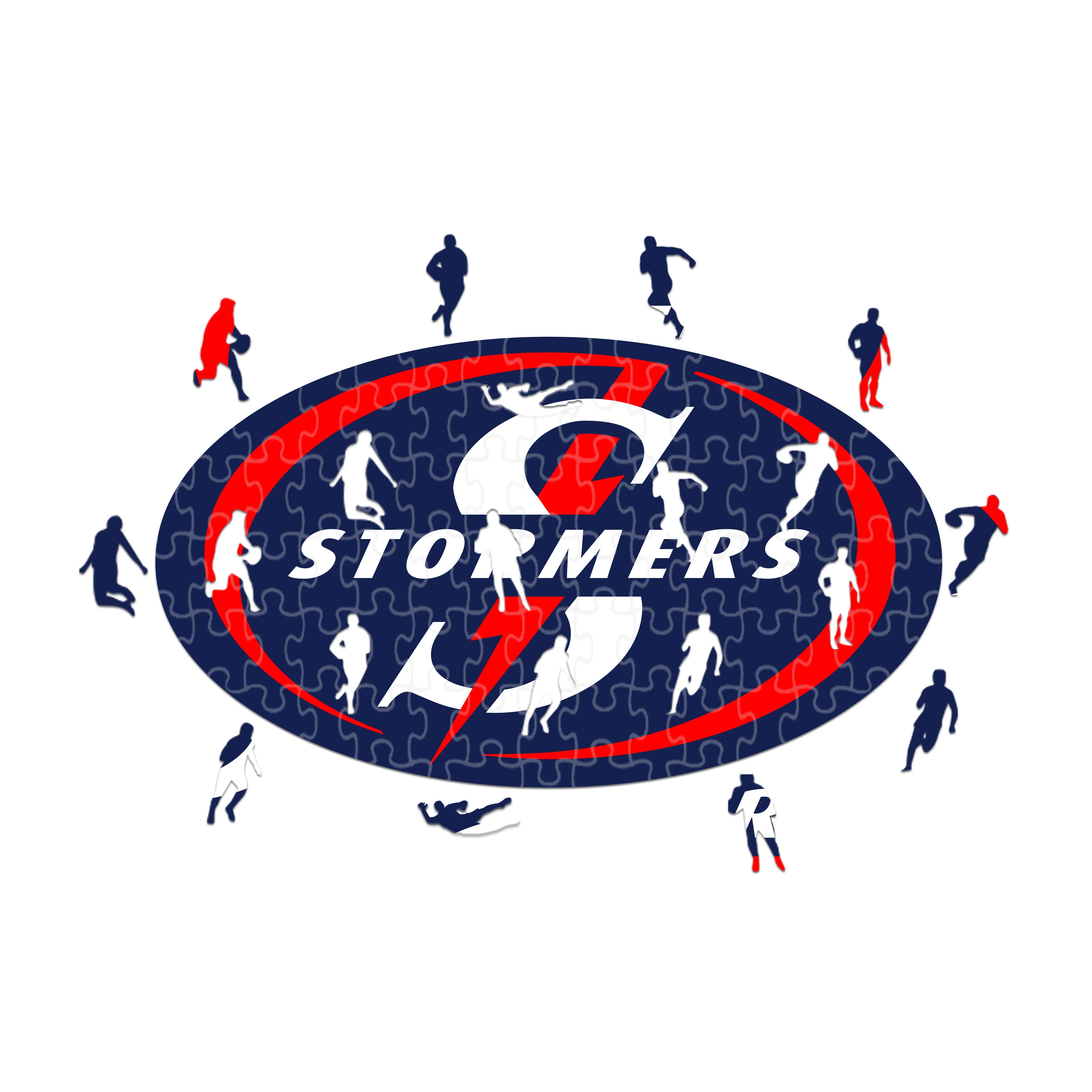 Logotipo de Stormers - Rompecabezas de madera