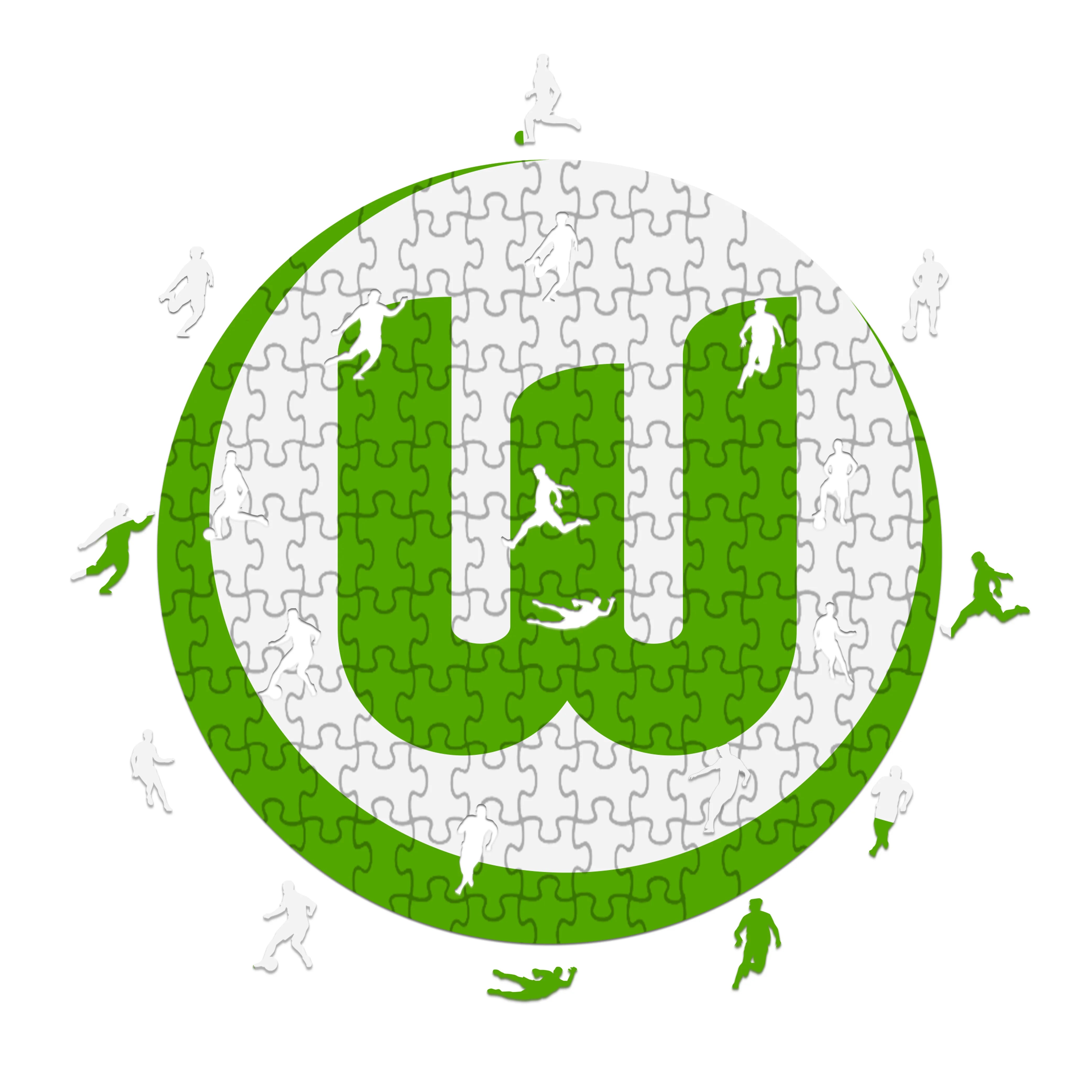 Wolfsburg Logo - Wooden Puzzle