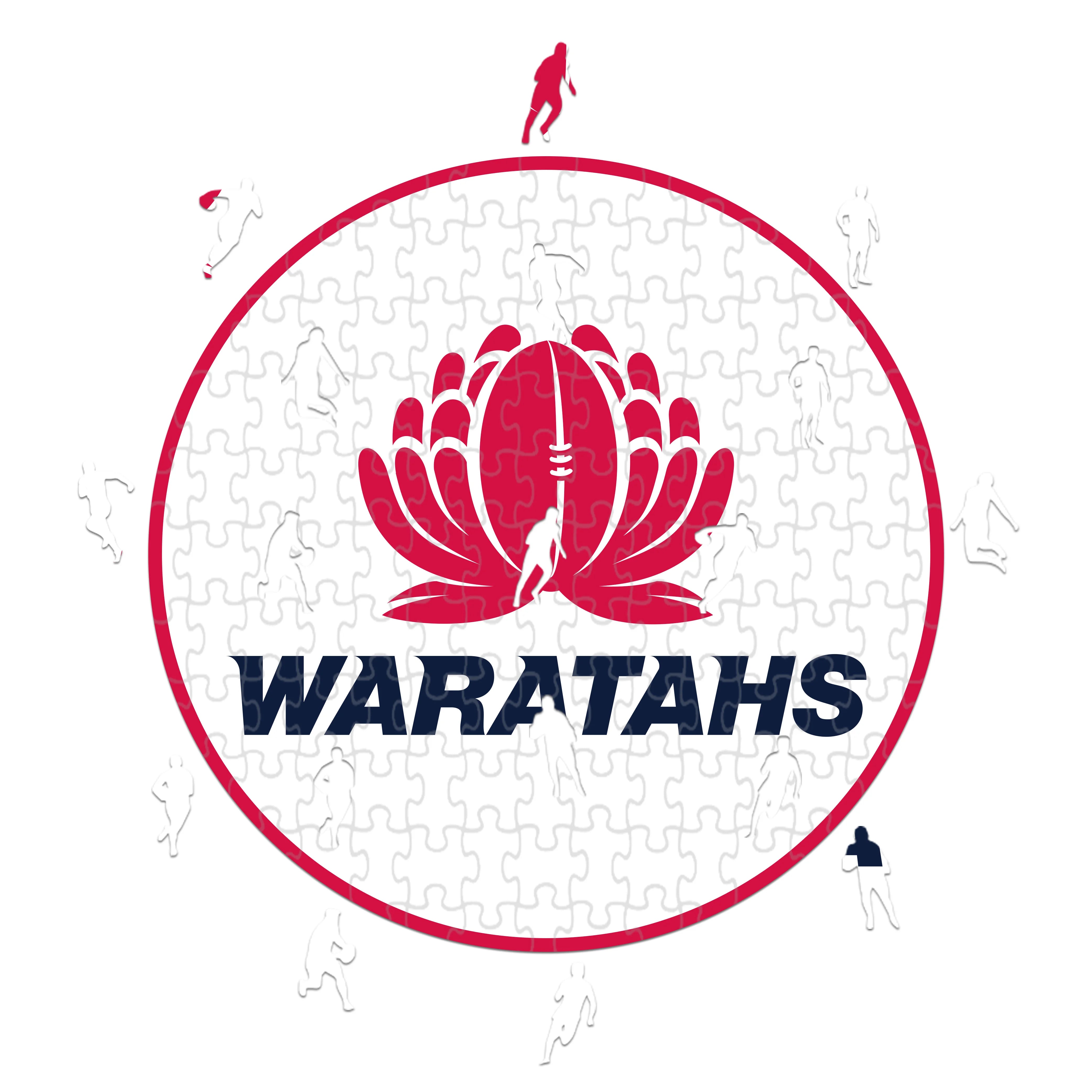 Logotipo de Waratahs: rompecabezas de madera