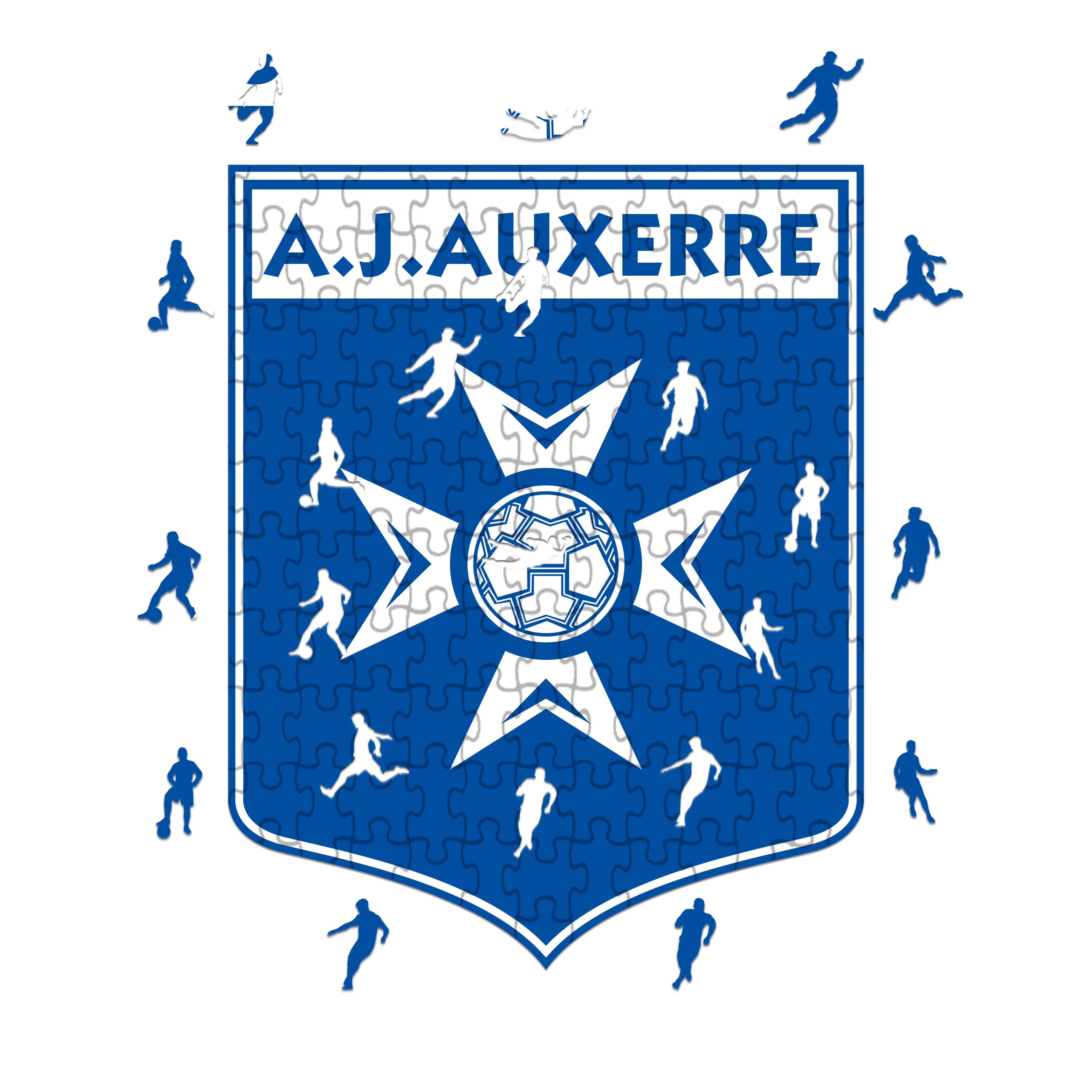 A.J Auxerre Logo - Wooden Puzzle