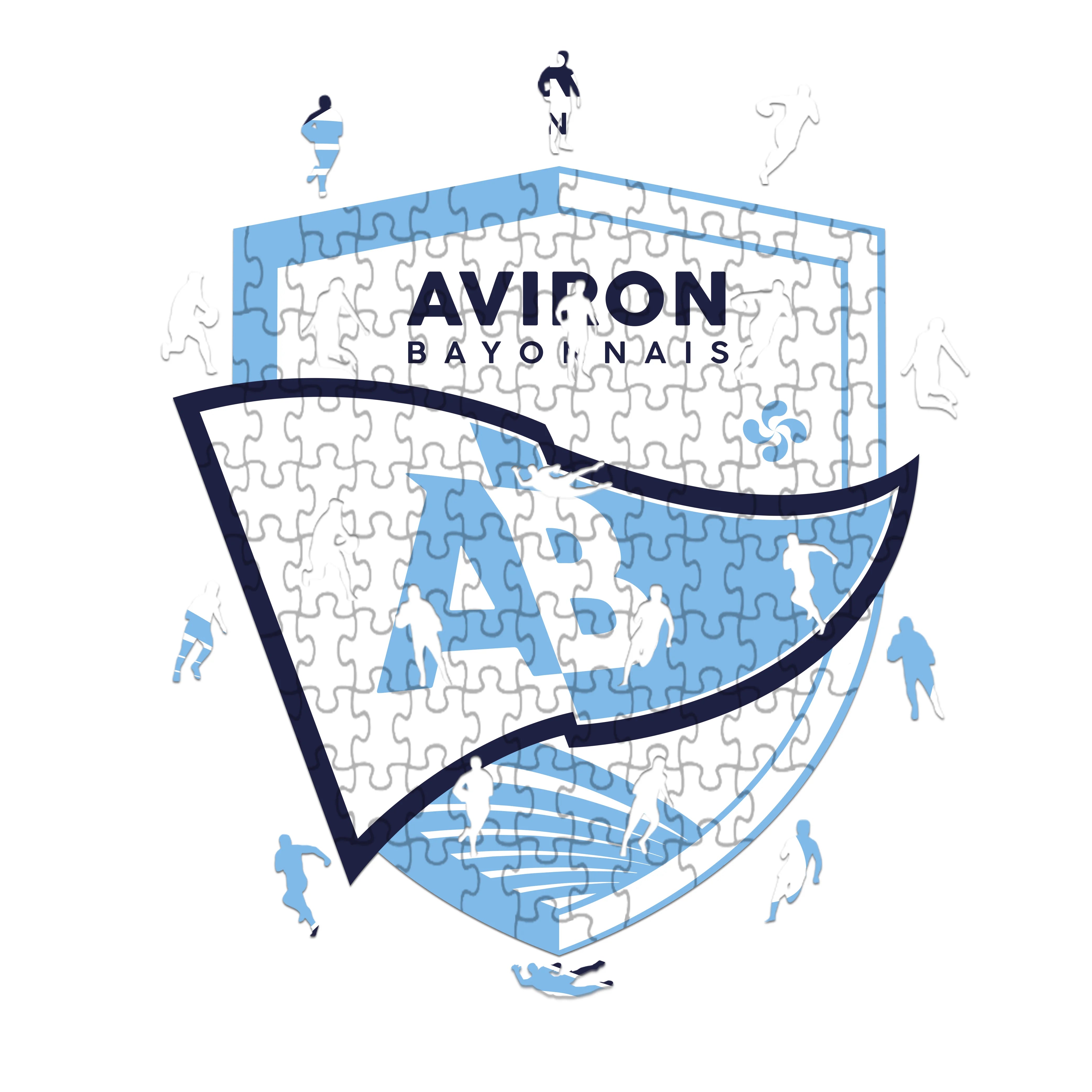 Logo Aviron - Puzzle in legno