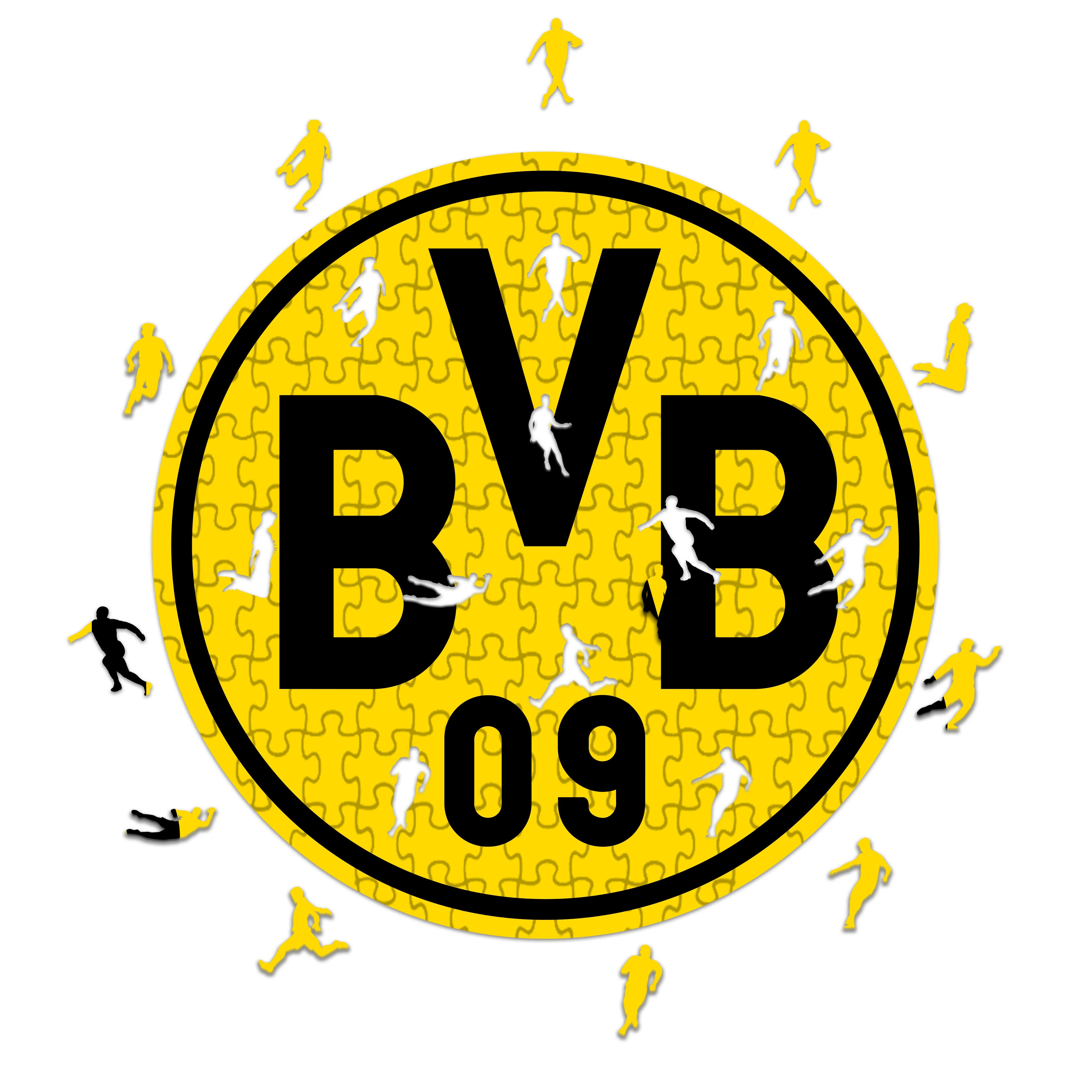 Borussia Dortmund Logo - Wooden Puzzle