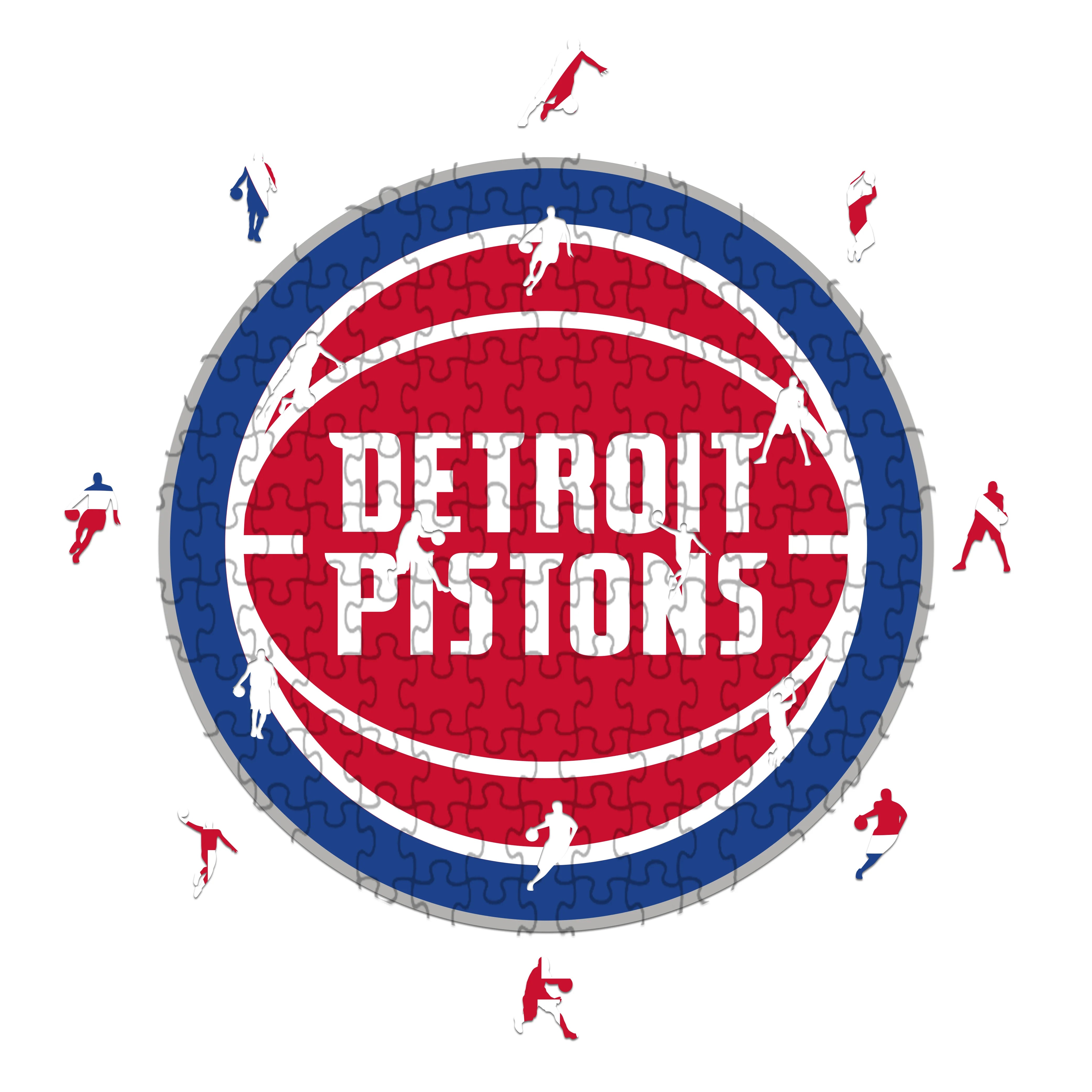 Detroit Pistons Logo - Wooden Puzzle