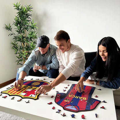 Logo FC Barcelona - Puzzle in Legno