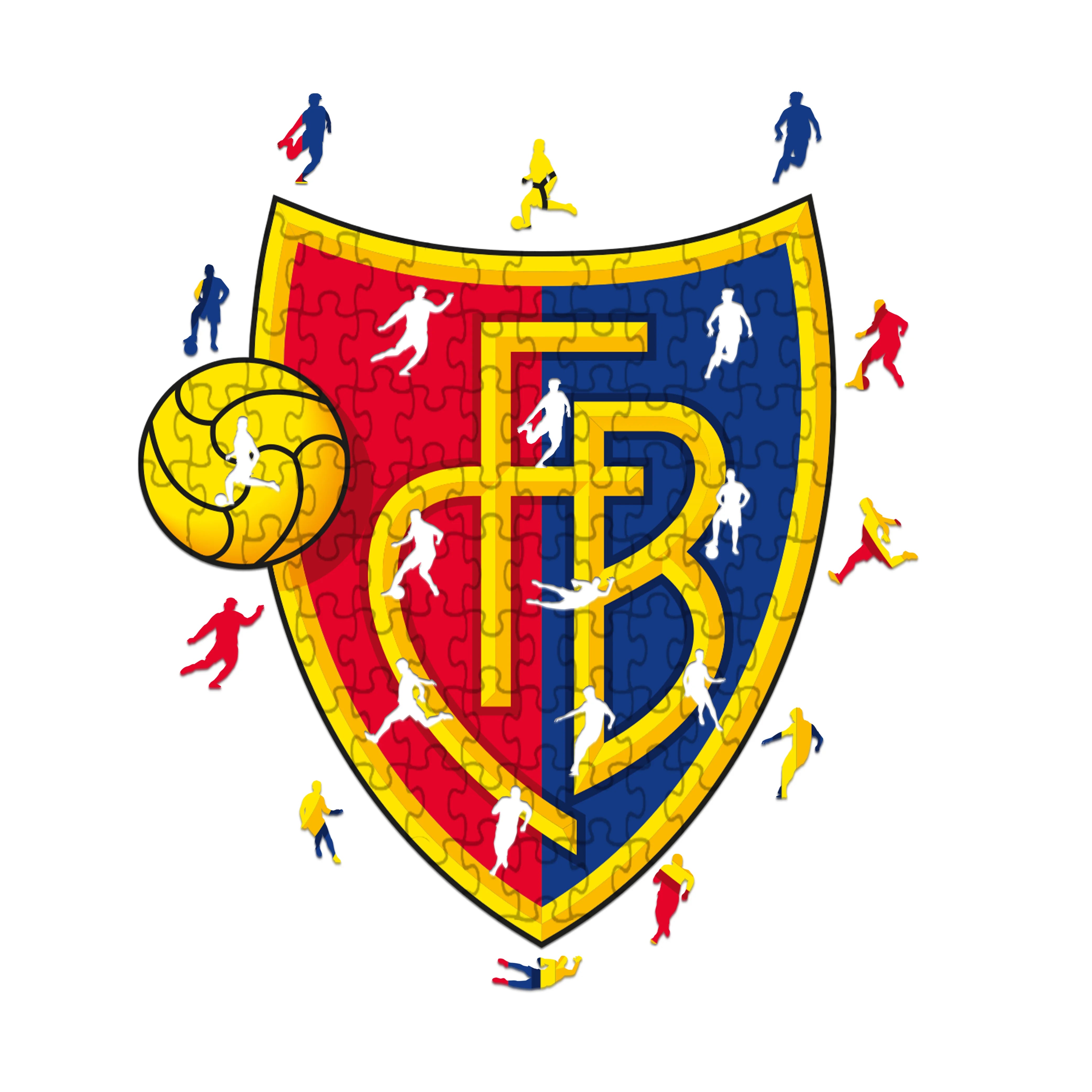 FC Bâle Logo - Wooden Puzzle