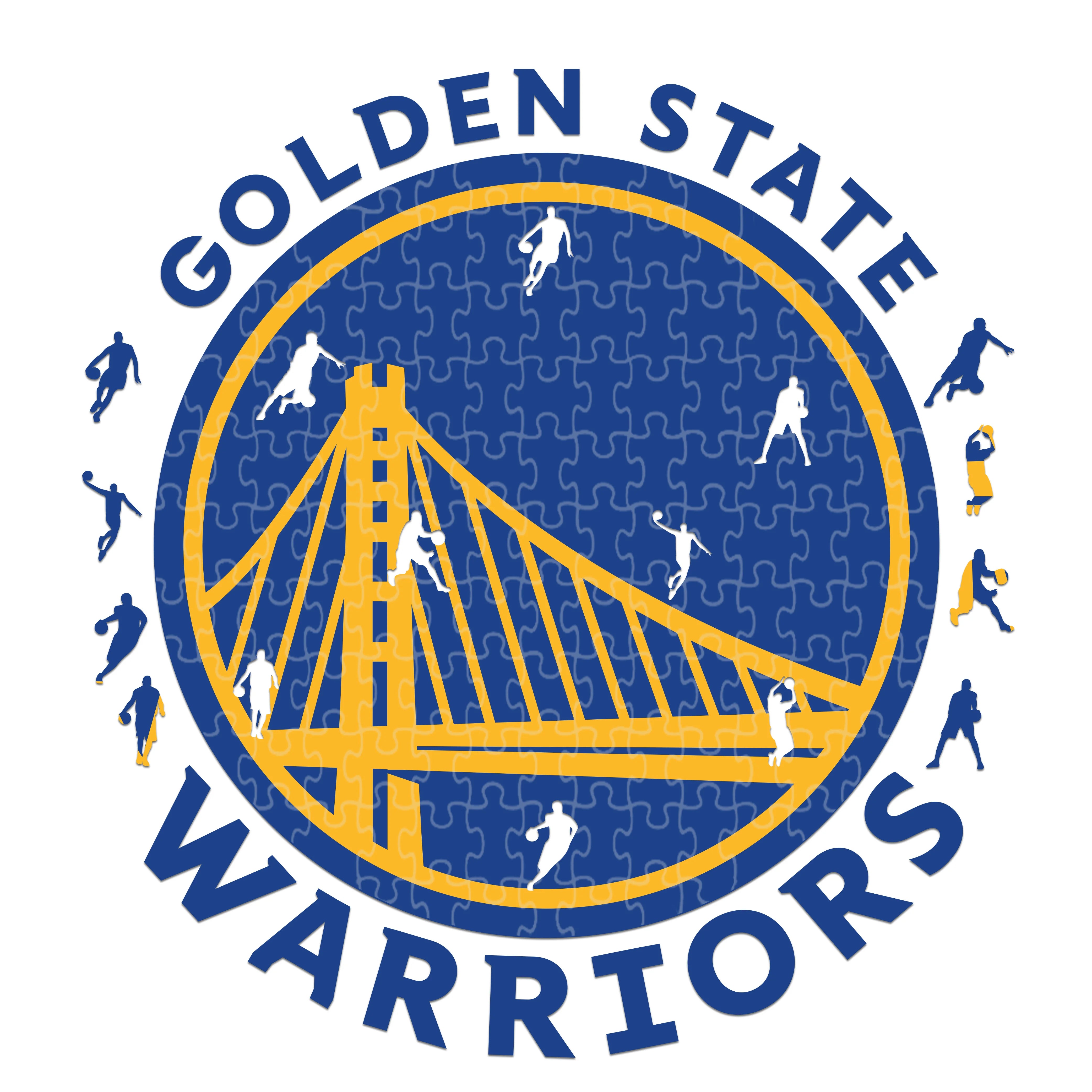 Golden State Warriors Logo - Wooden Puzzle