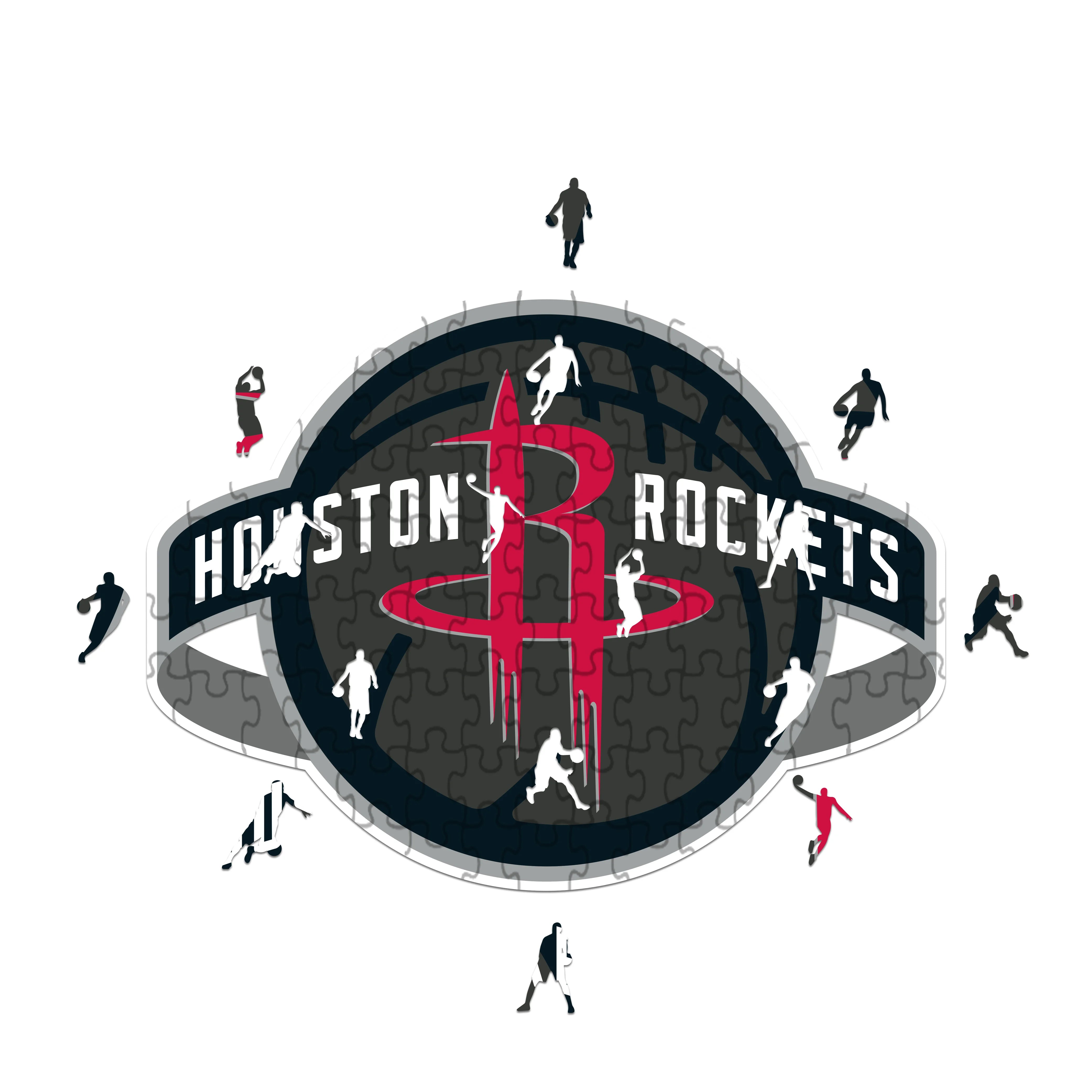 Houston Rockets Logo - Wooden Puzzle