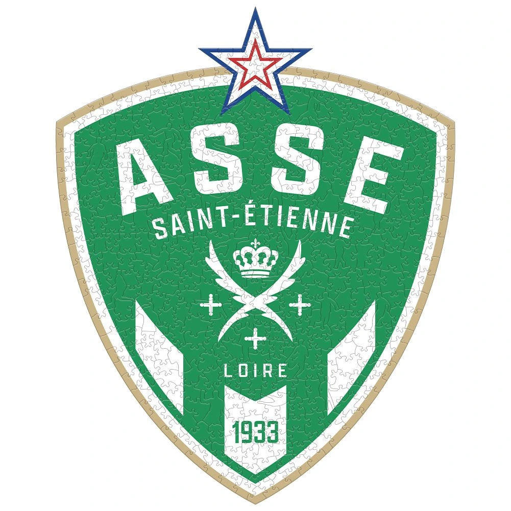 AS Saint-Étienne Logo - Wooden Puzzle