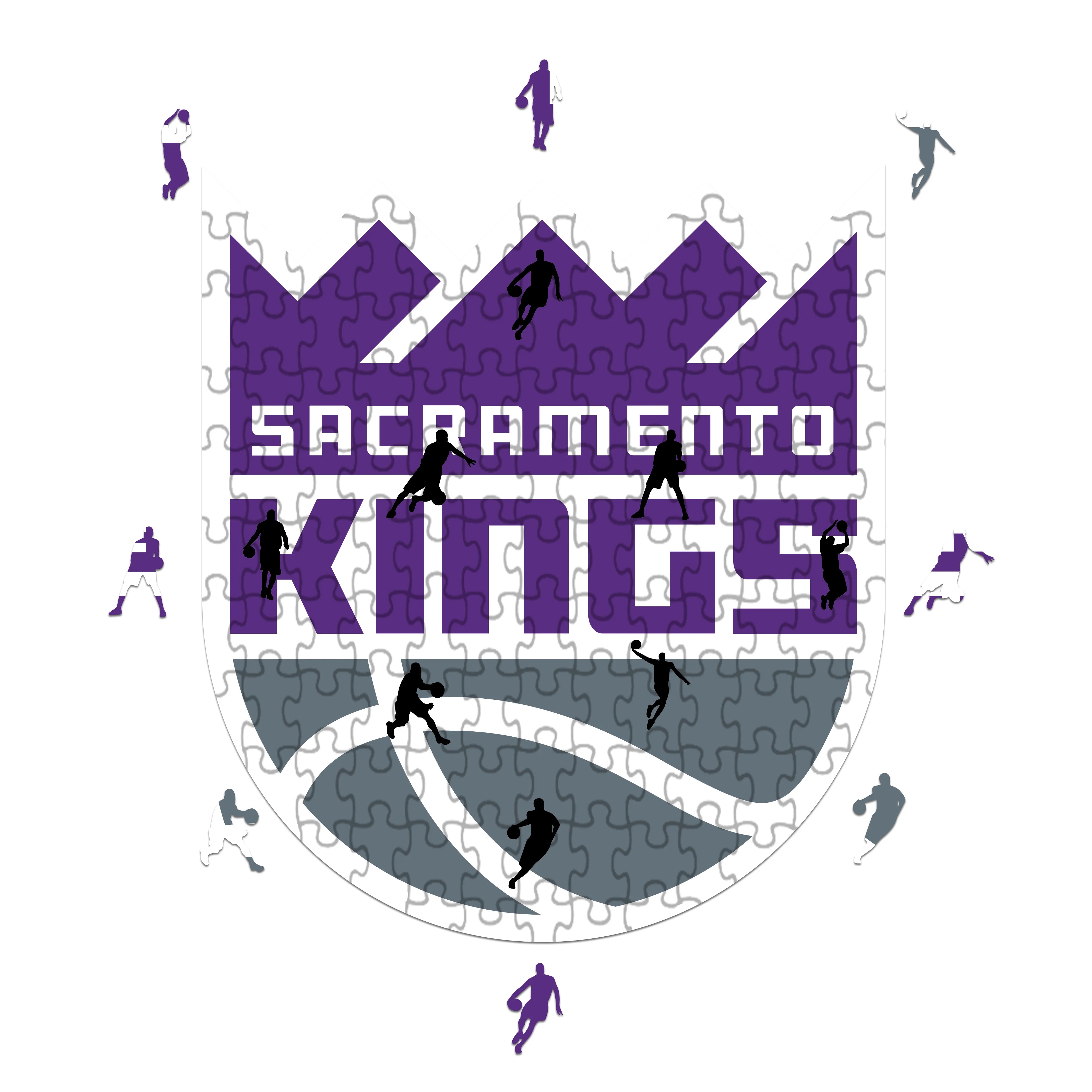 Sacramento King Logo - Wooden Puzzle