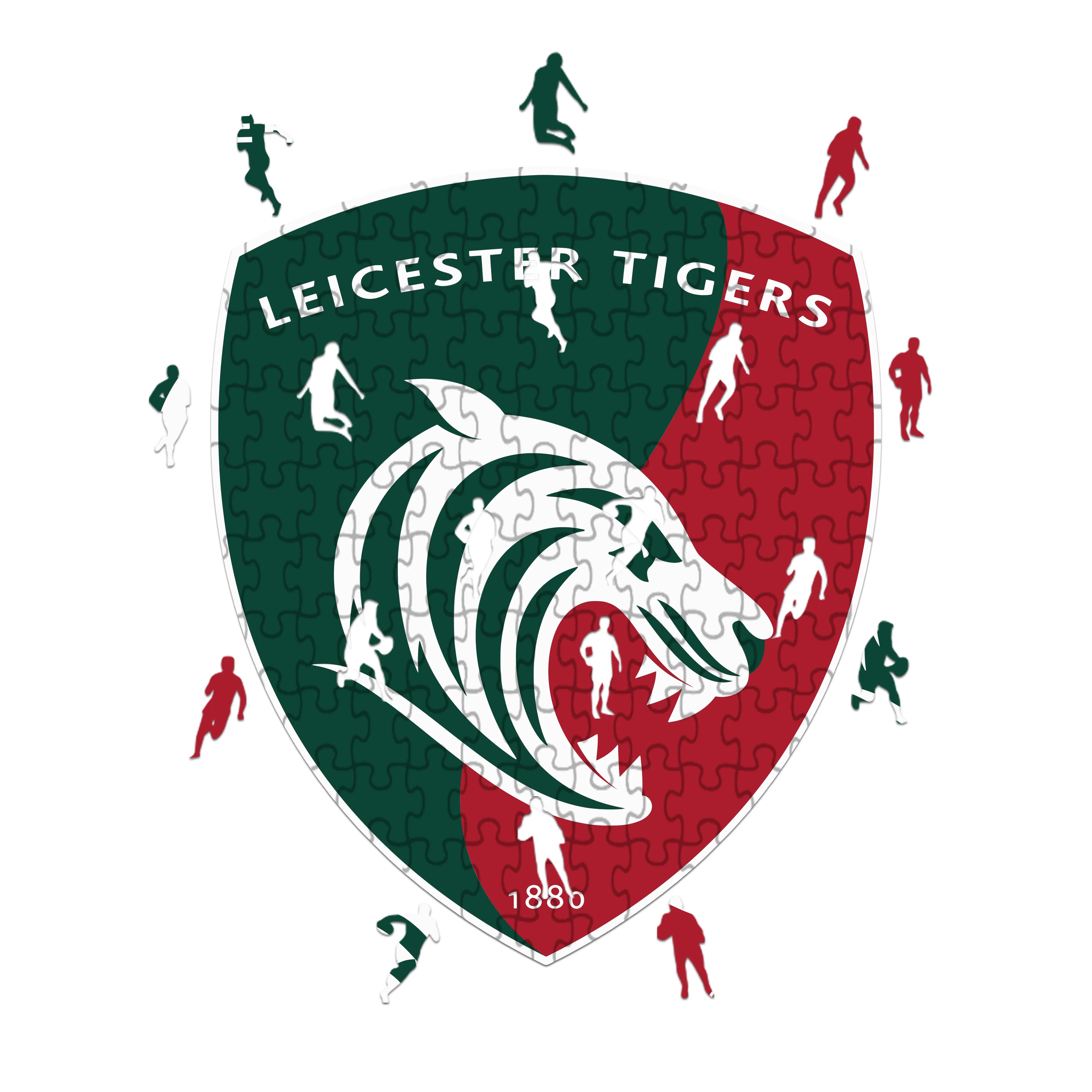 Logotipo de los Tigres de Leicester - Rompecabezas de madera