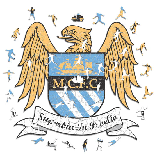 Lógó Retro Manchester City - Puzal Adhmaid