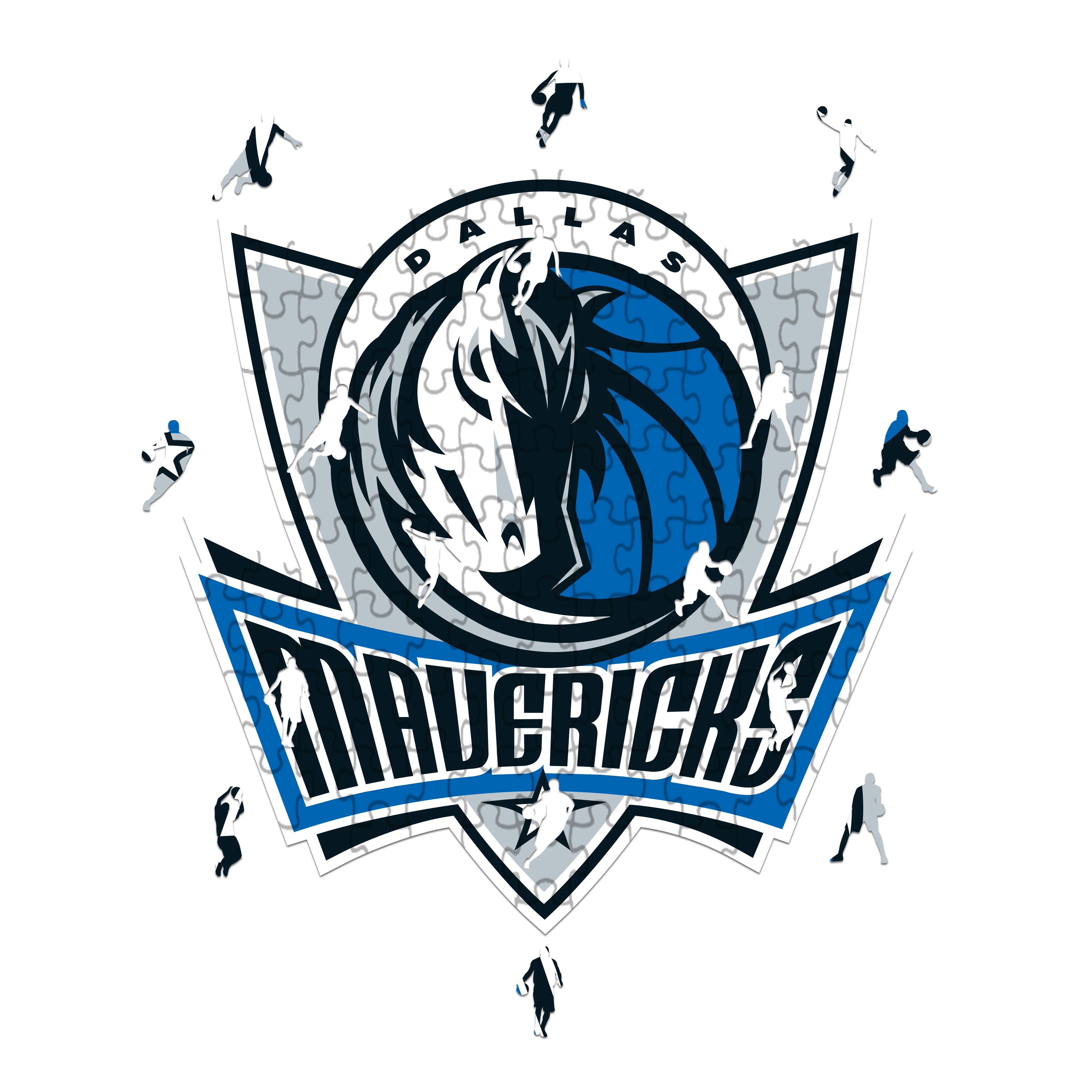 Dallas Mavericks Logo  - Wooden Puzzle