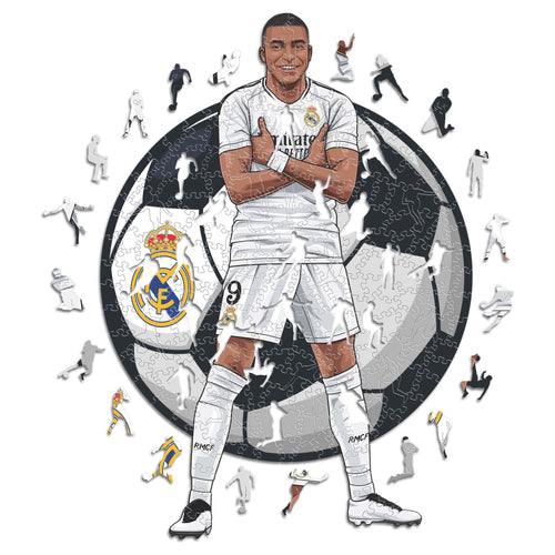 Kylian Mbappe Madrid - Rompecabezas de Madera