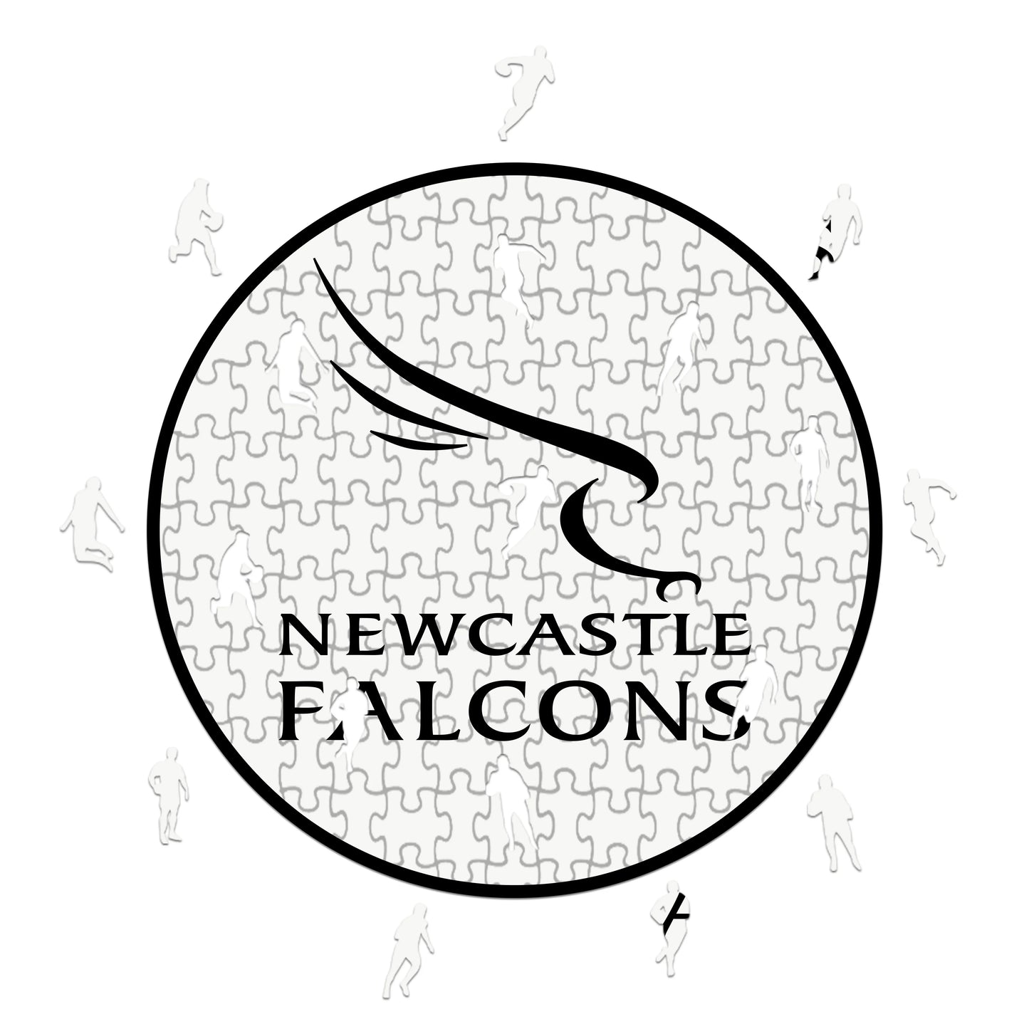 New Castle Falcons Logo - Wooden Puzzle